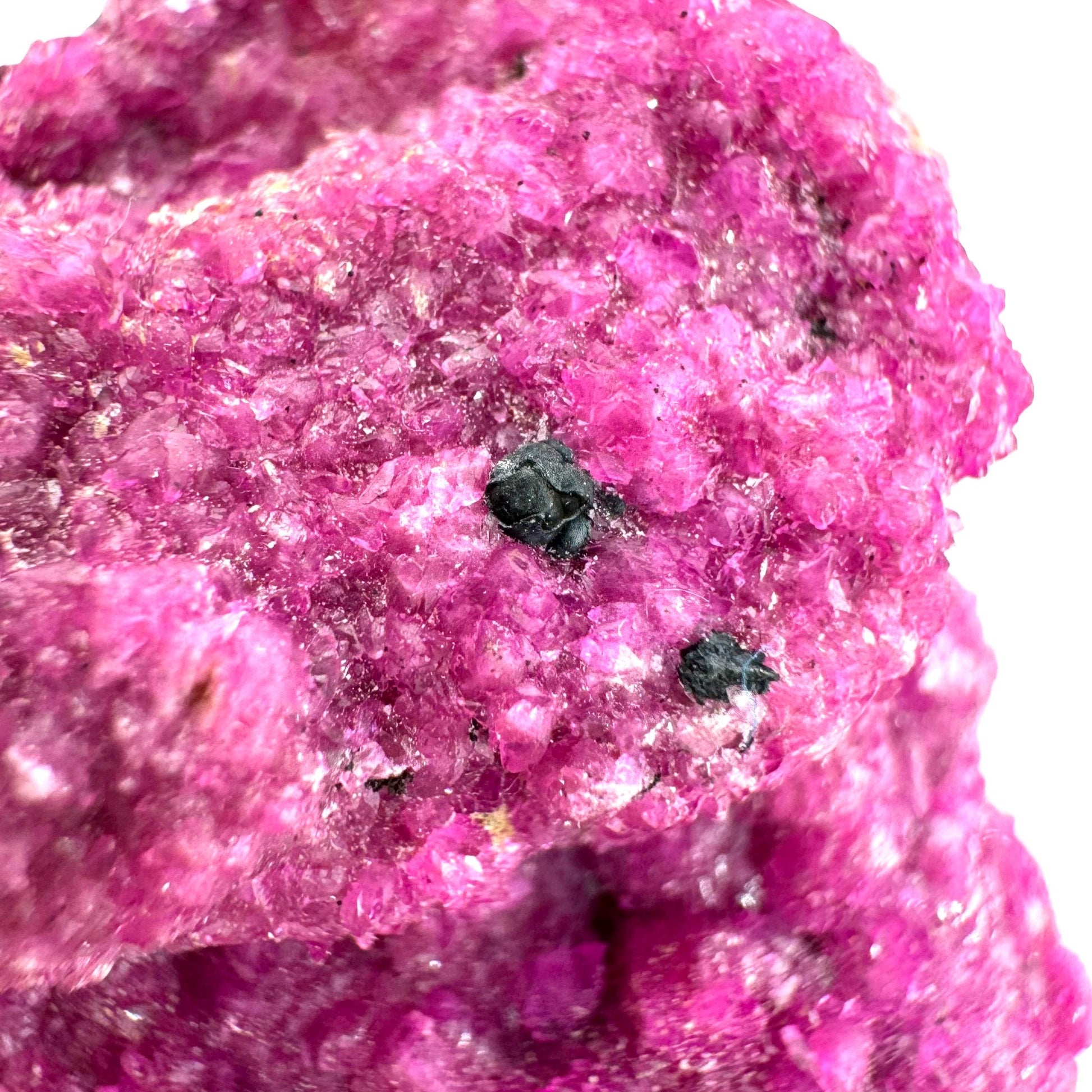 Cobaltoan Calcite w/ Heterogenite | natural pink crystal cluster, mineral specimen
