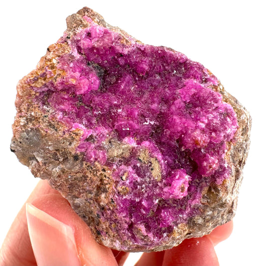 Cobaltoan Calcite | natural pink crystal cluster, mineral specimen