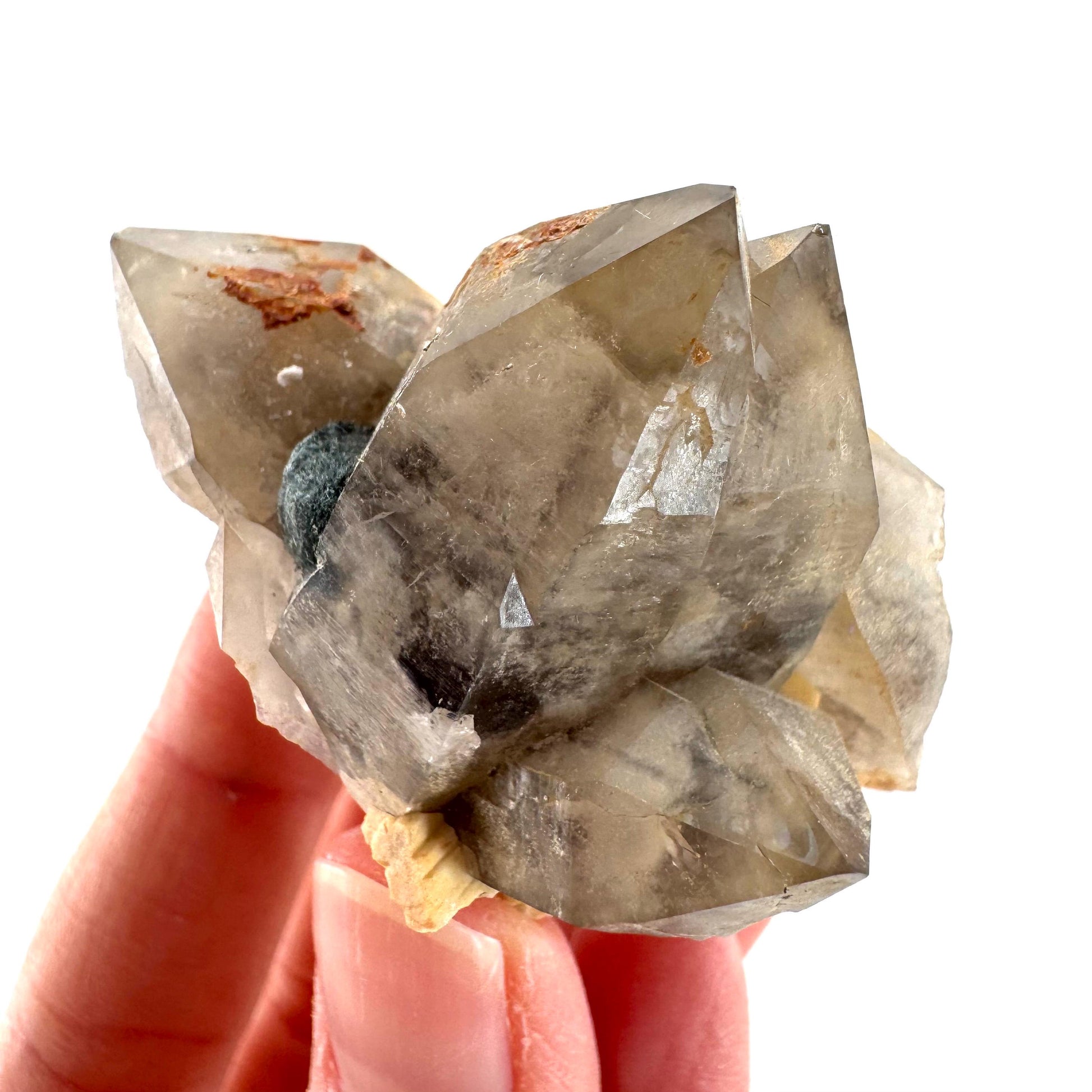 Gitter Quartz with Feldspar & Foitite | lattice crystal, mineral specimen from Namibia