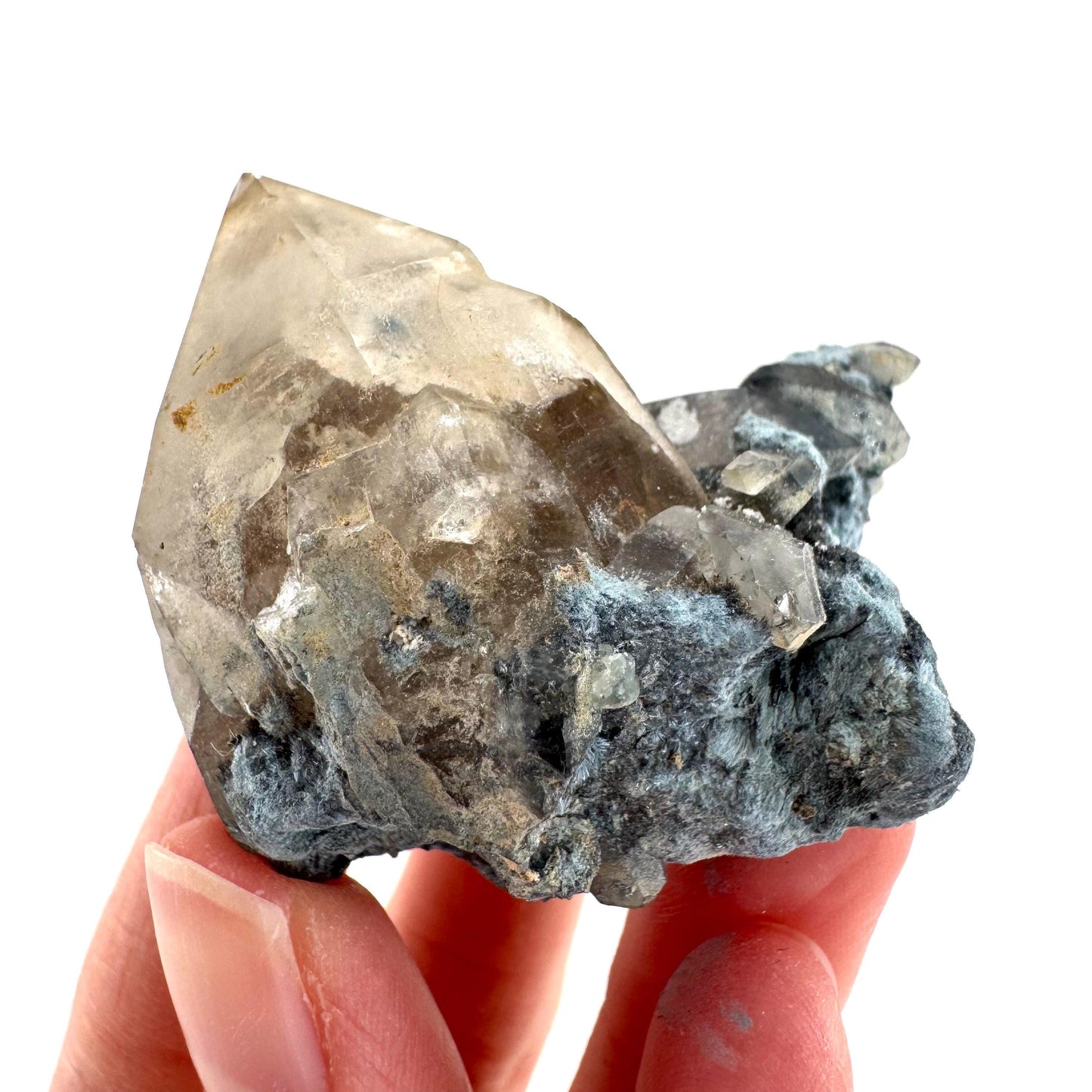 Gitter Quartz with Feldspar & Foitite | lattice crystal, mineral specimen from Namibia