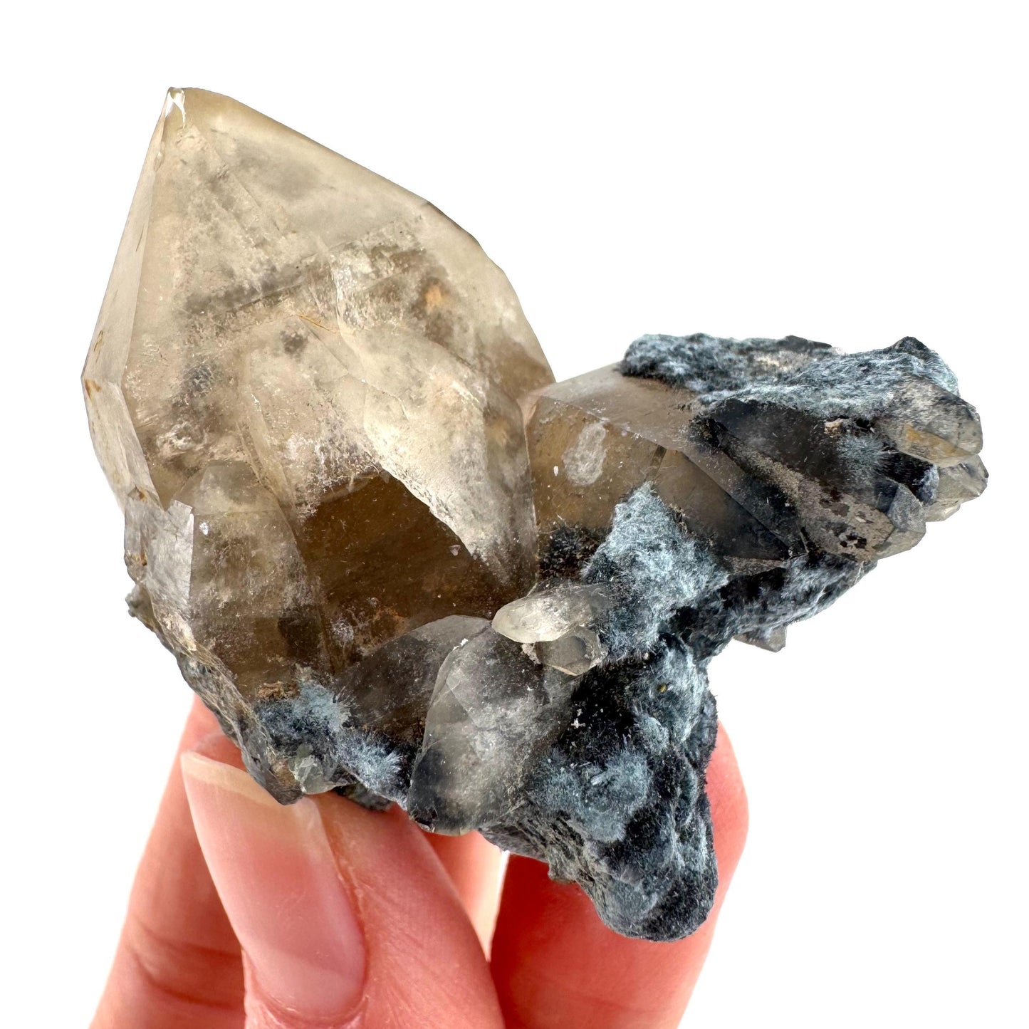 Gitter Quartz with Feldspar & Foitite | lattice crystal, mineral specimen from Namibia