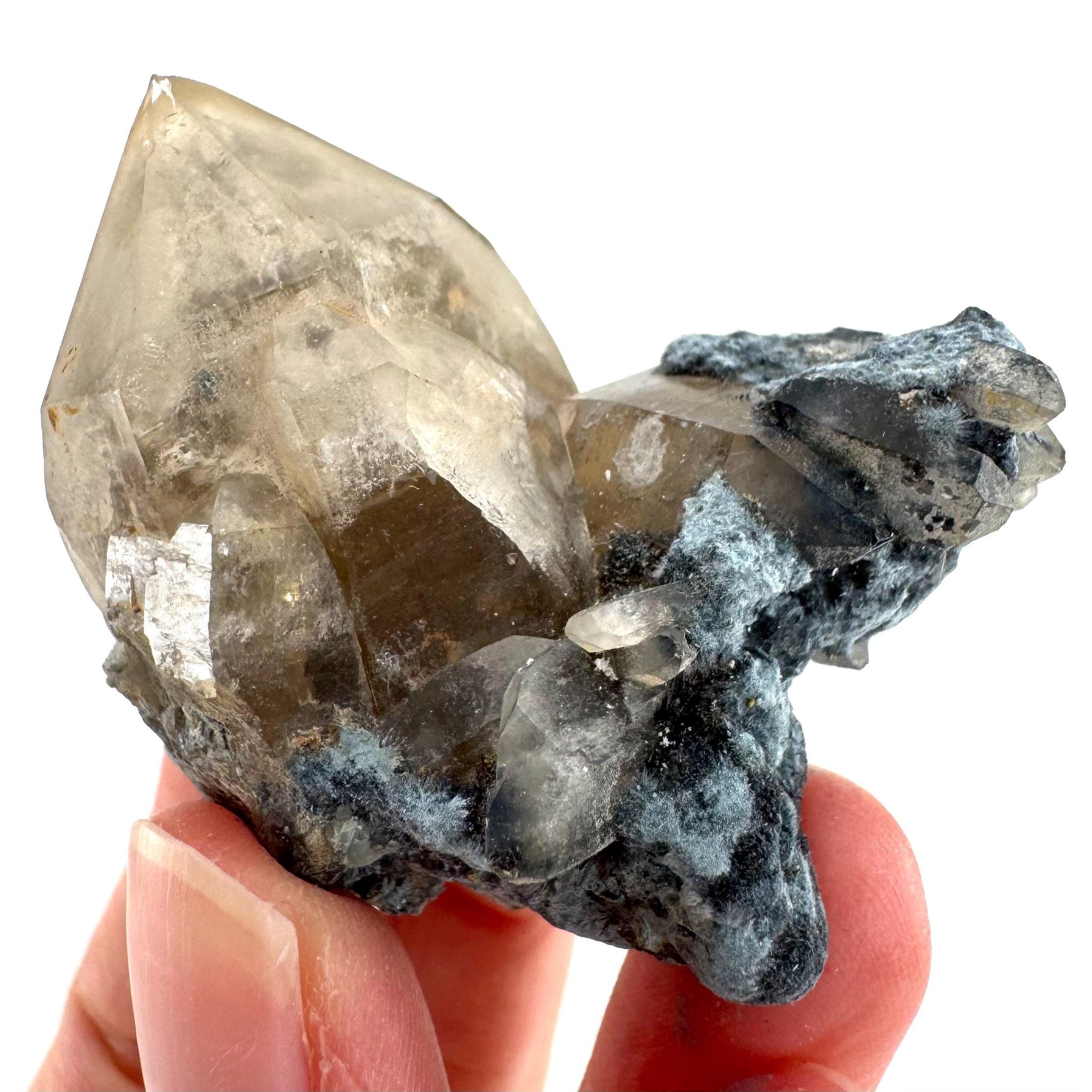 Gitter Quartz with Feldspar & Foitite | lattice crystal, mineral specimen from Namibia