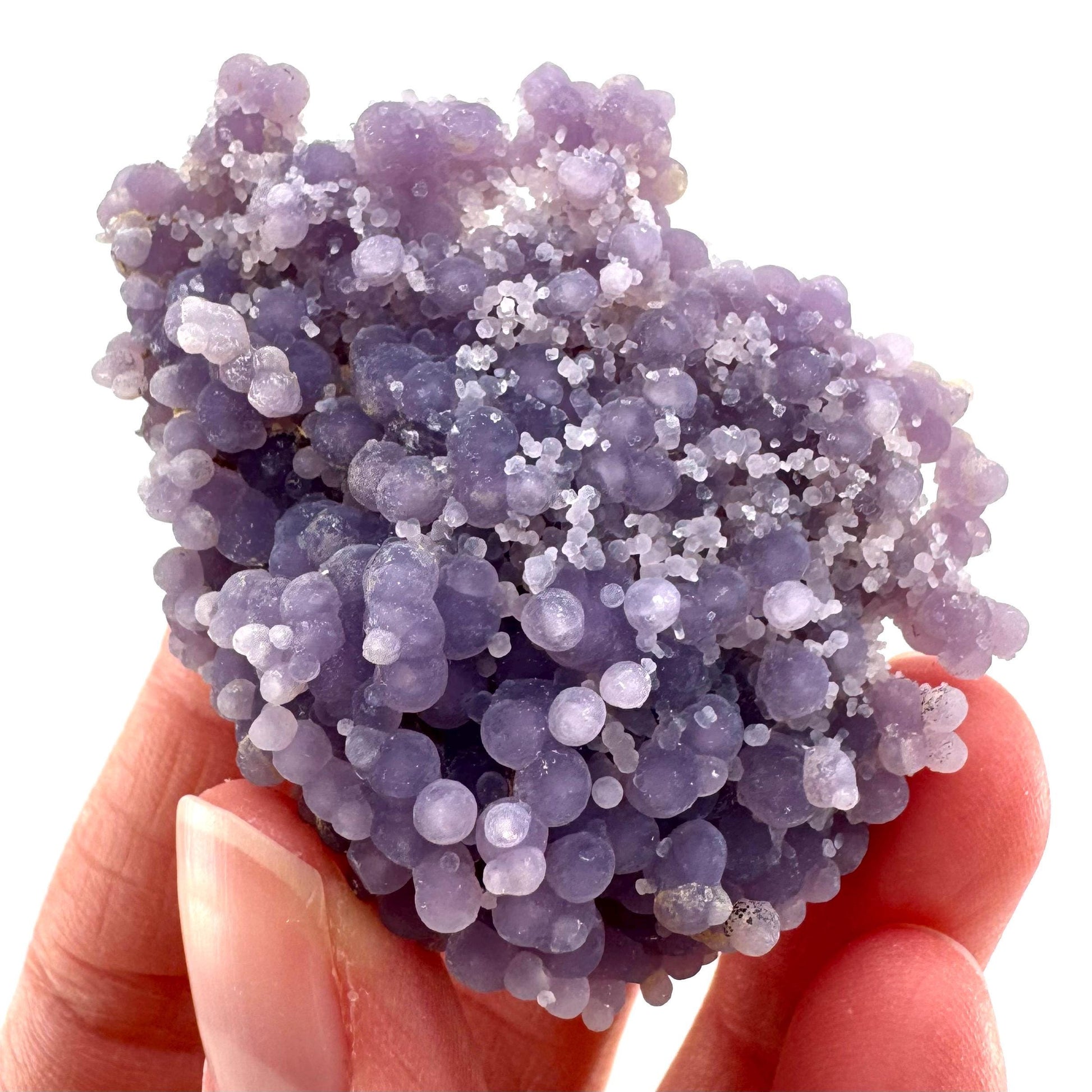 Grape Agate | botryoidal crystal cluster, purple mineral specimen from Indonesia
