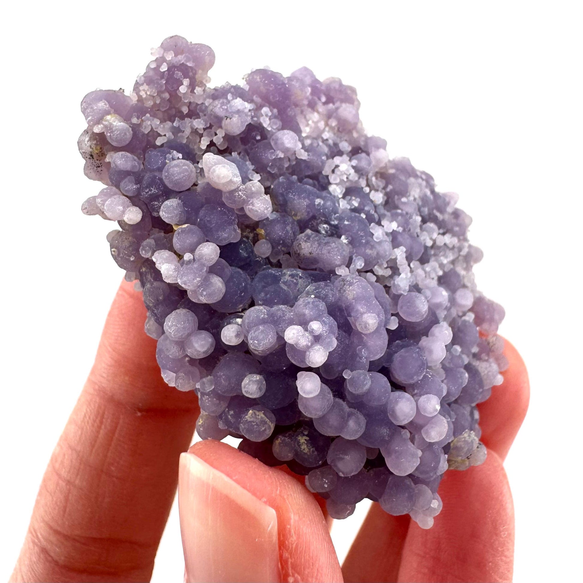 Grape Agate | botryoidal crystal cluster, purple mineral specimen from Indonesia