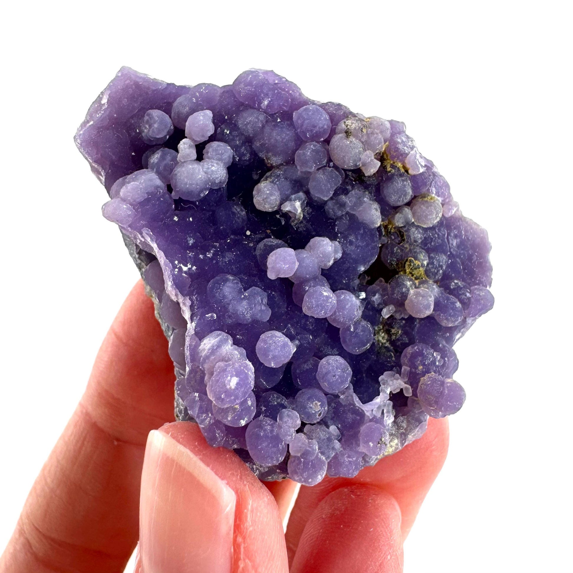 Grape Agate | botryoidal crystal cluster, purple mineral specimen from Indonesia
