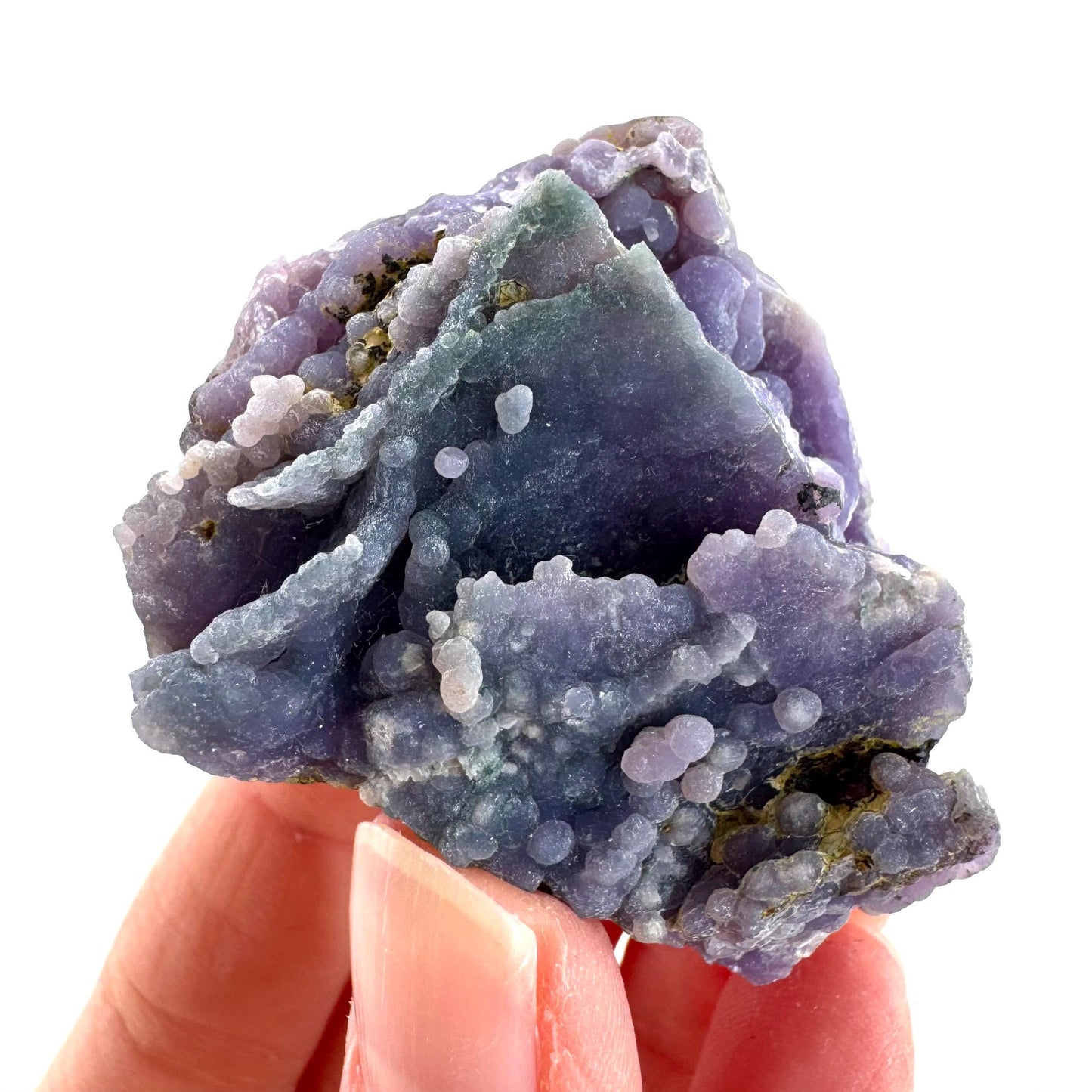 Grape Agate | botryoidal crystal cluster, purple mineral specimen from Indonesia
