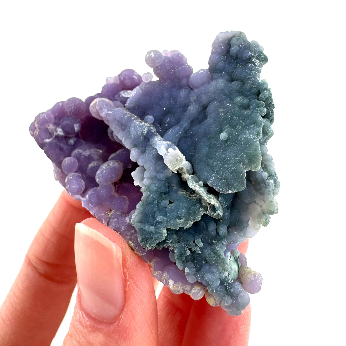 Grape Agate | botryoidal crystal cluster, purple mineral specimen from Indonesia