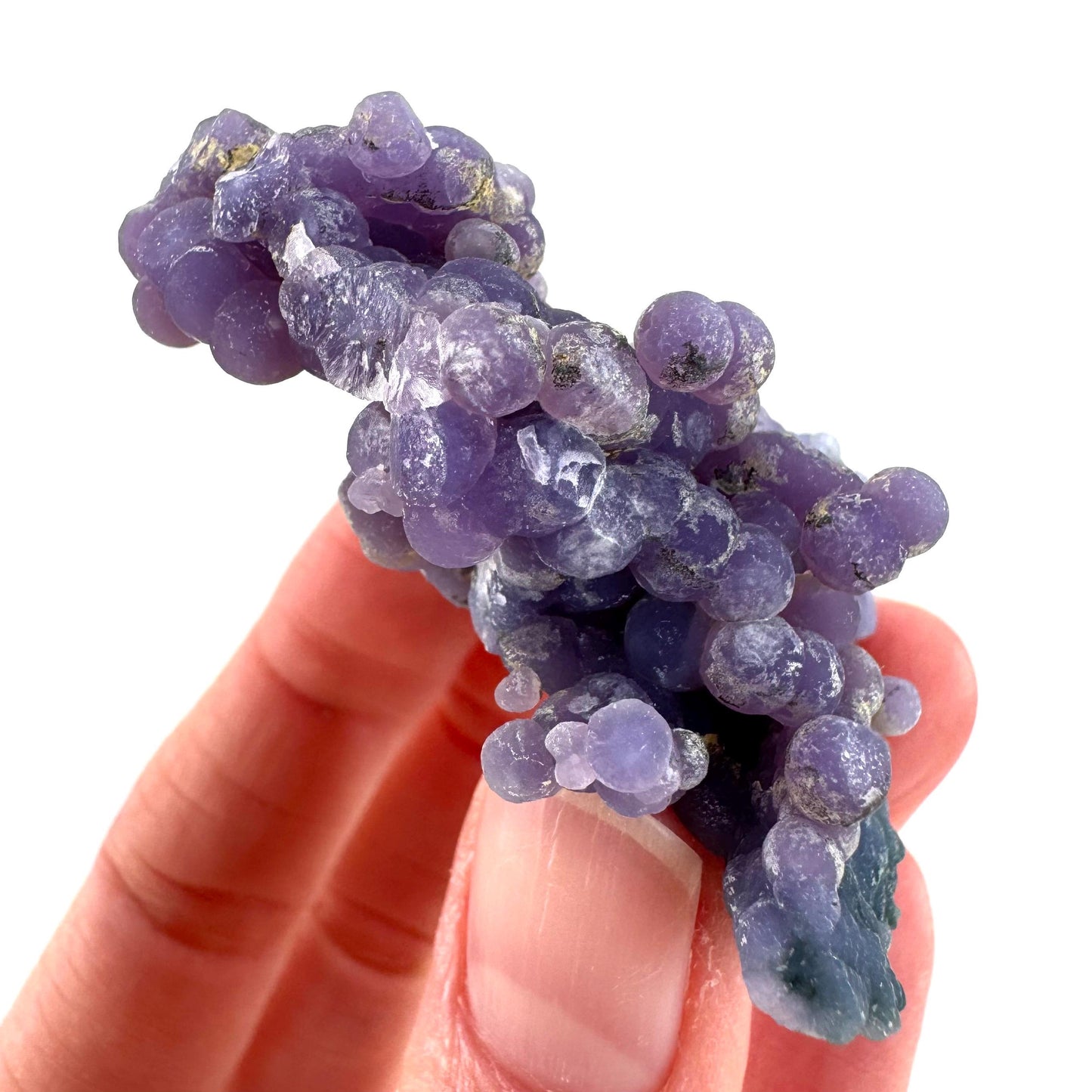 Grape Agate | botryoidal crystal cluster, purple mineral specimen from Indonesia