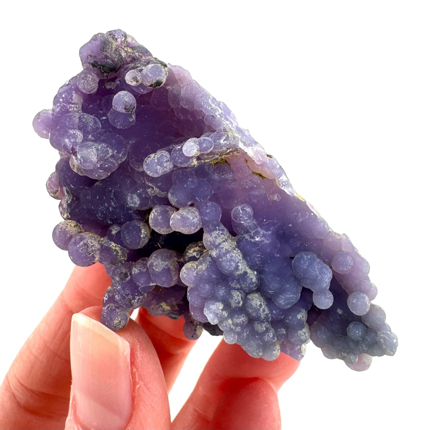 Grape Agate | botryoidal crystal cluster, purple mineral specimen from Indonesia