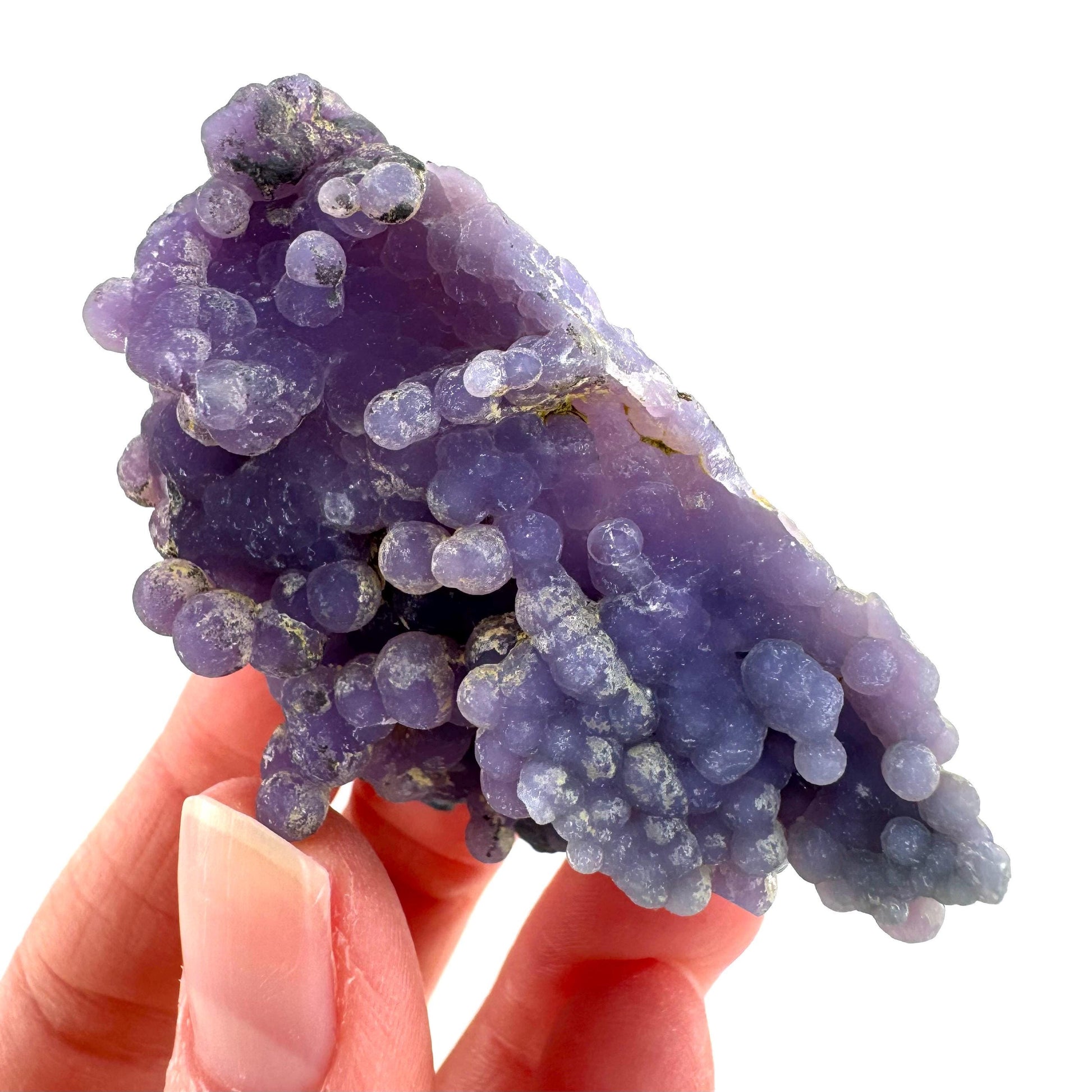 Grape Agate | botryoidal crystal cluster, purple mineral specimen from Indonesia