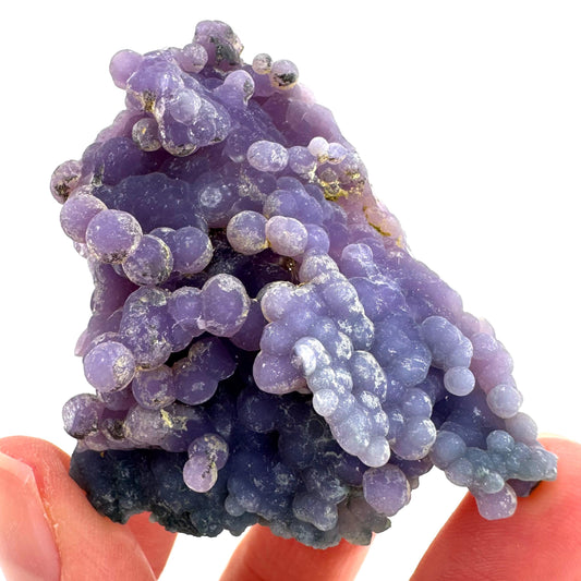 Grape Agate | botryoidal crystal cluster, purple mineral specimen from Indonesia