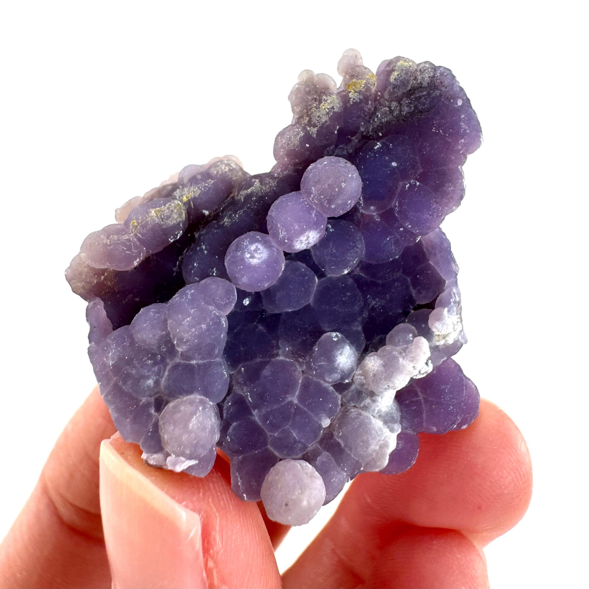 Grape Agate | botryoidal crystal cluster, purple mineral specimen from Indonesia