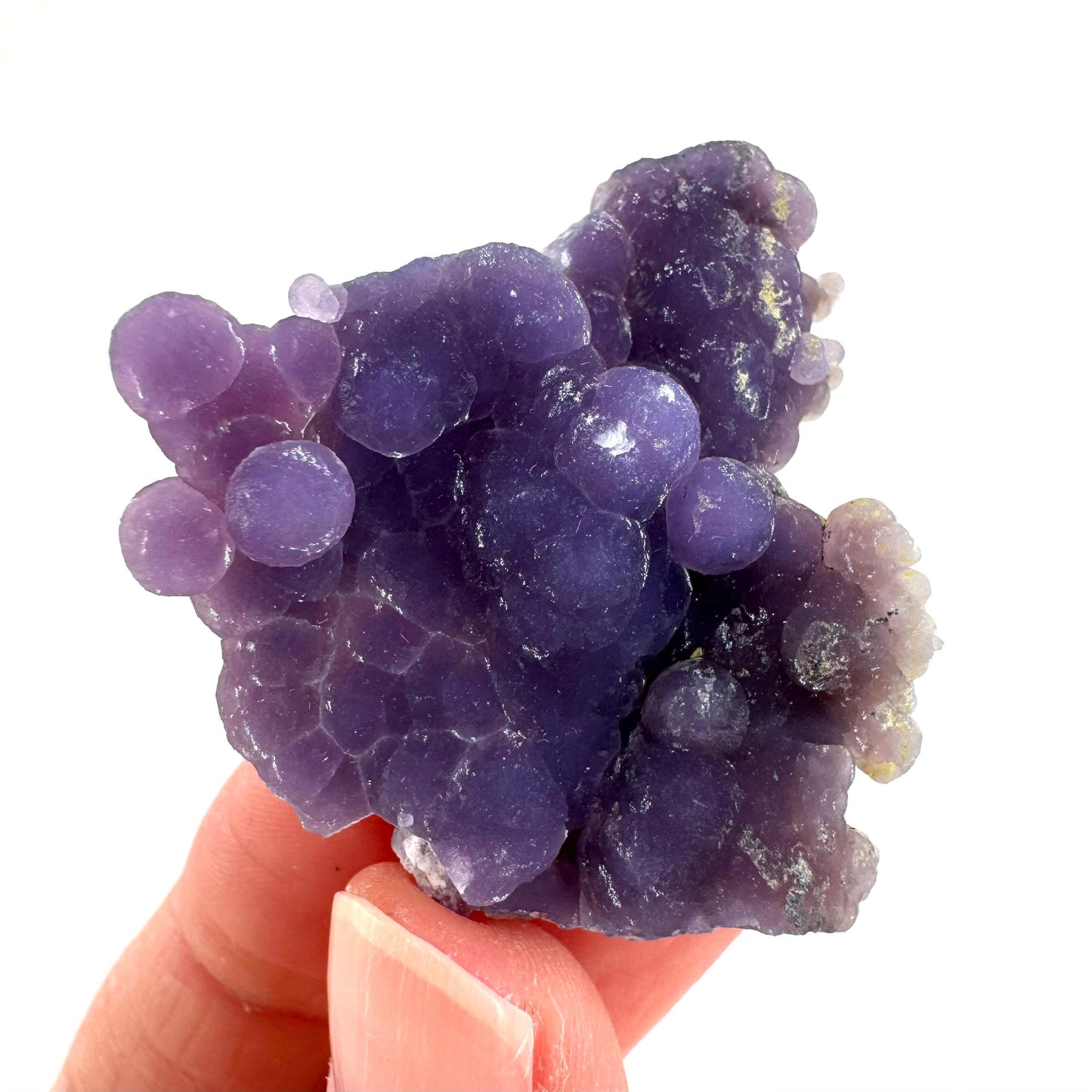 Grape Agate | botryoidal crystal cluster, purple mineral specimen from Indonesia