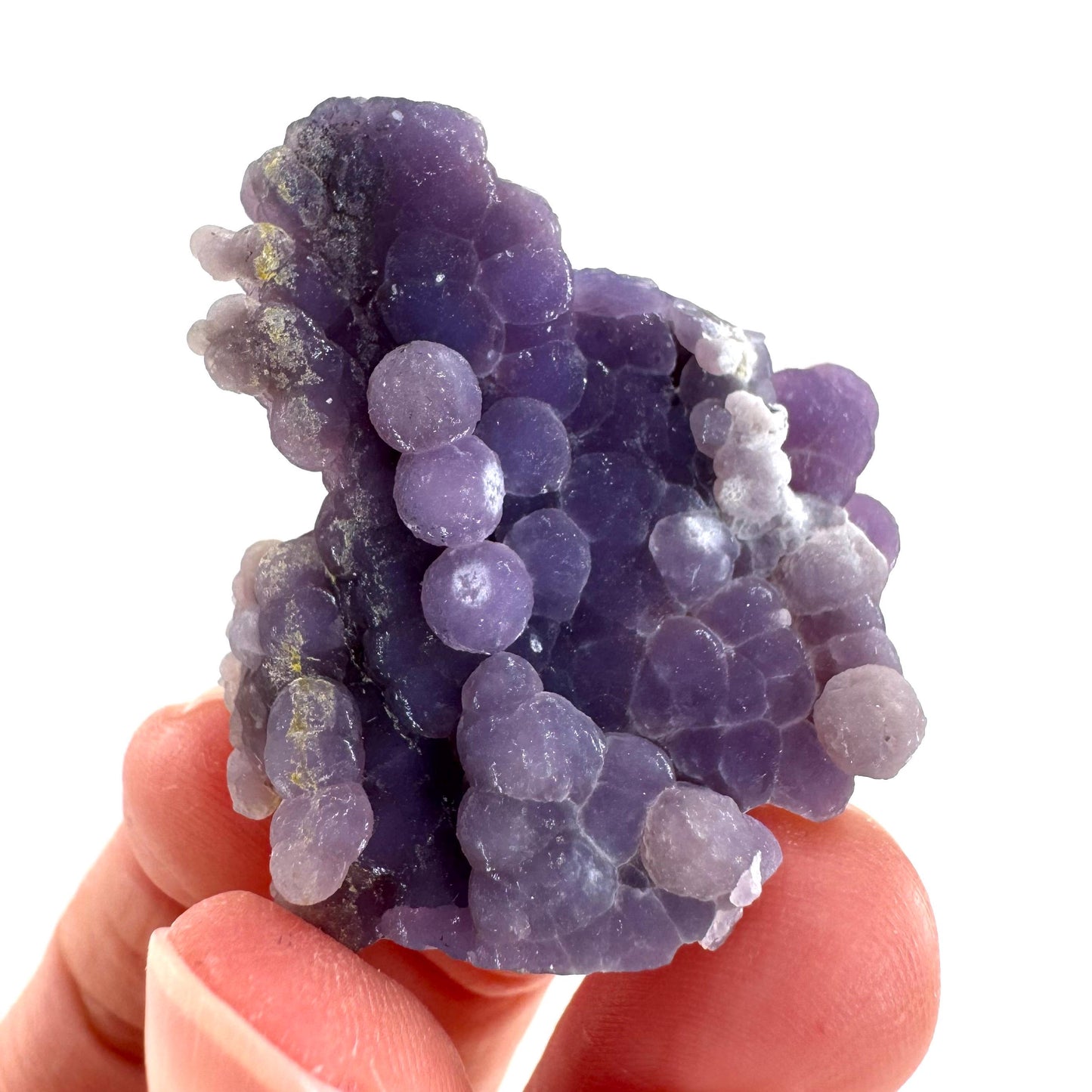 Grape Agate | botryoidal crystal cluster, purple mineral specimen from Indonesia