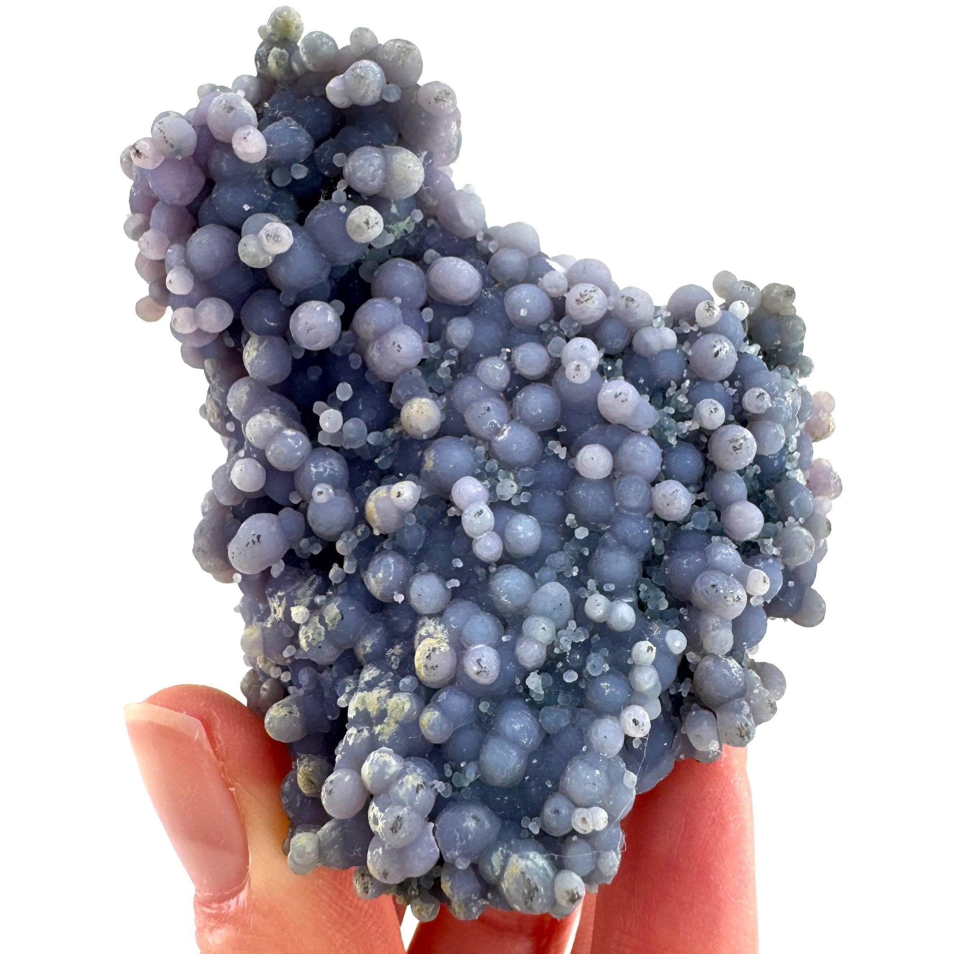 Grape Agate | botryoidal crystal cluster, purple mineral specimen from Indonesia