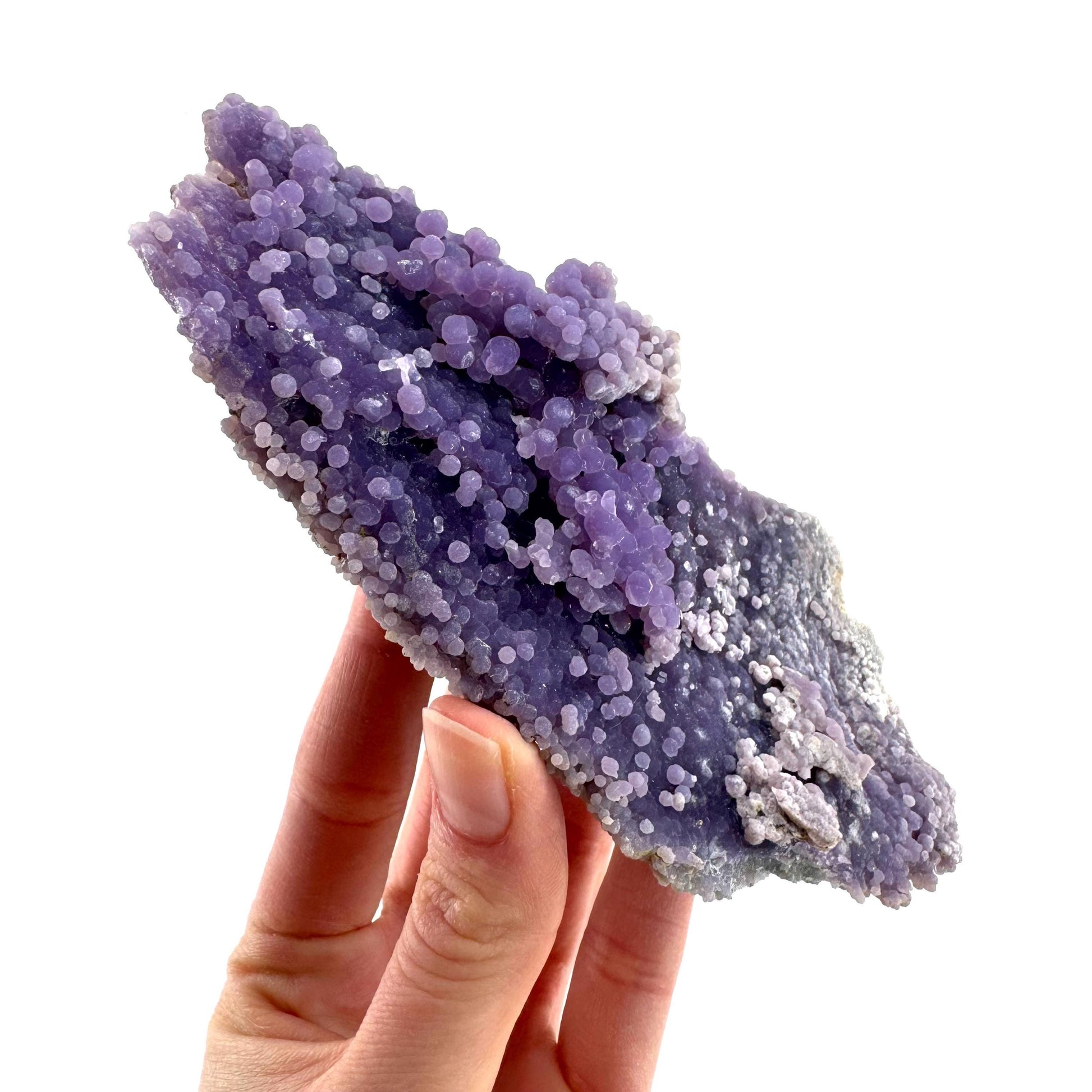 Grape Agate | botryoidal crystal cluster, purple mineral specimen from Indonesia