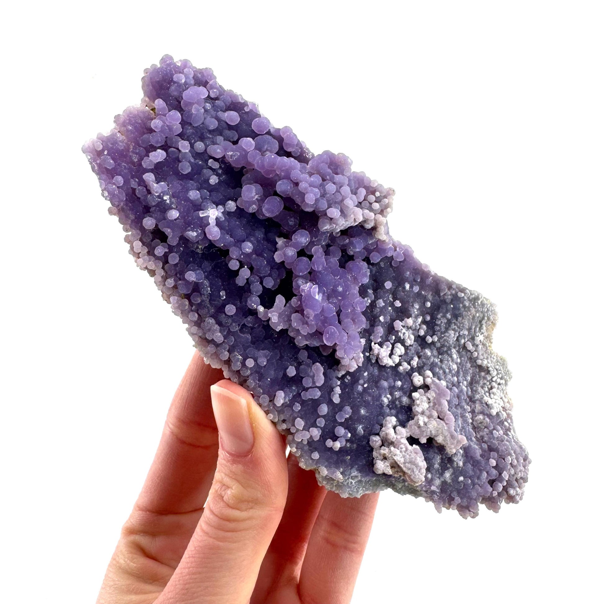 Grape Agate | botryoidal crystal cluster, purple mineral specimen from Indonesia