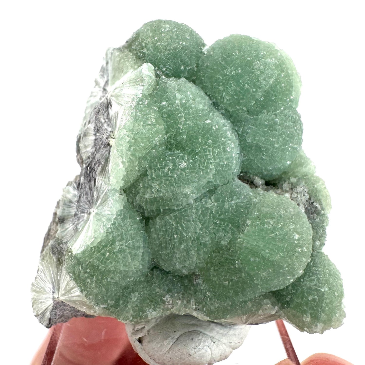 Wavellite (Arkansas, USA) | green crystal cluster, mineral specimen