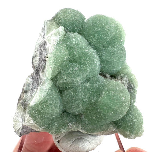 Wavellite (Arkansas, USA) | green crystal cluster, mineral specimen