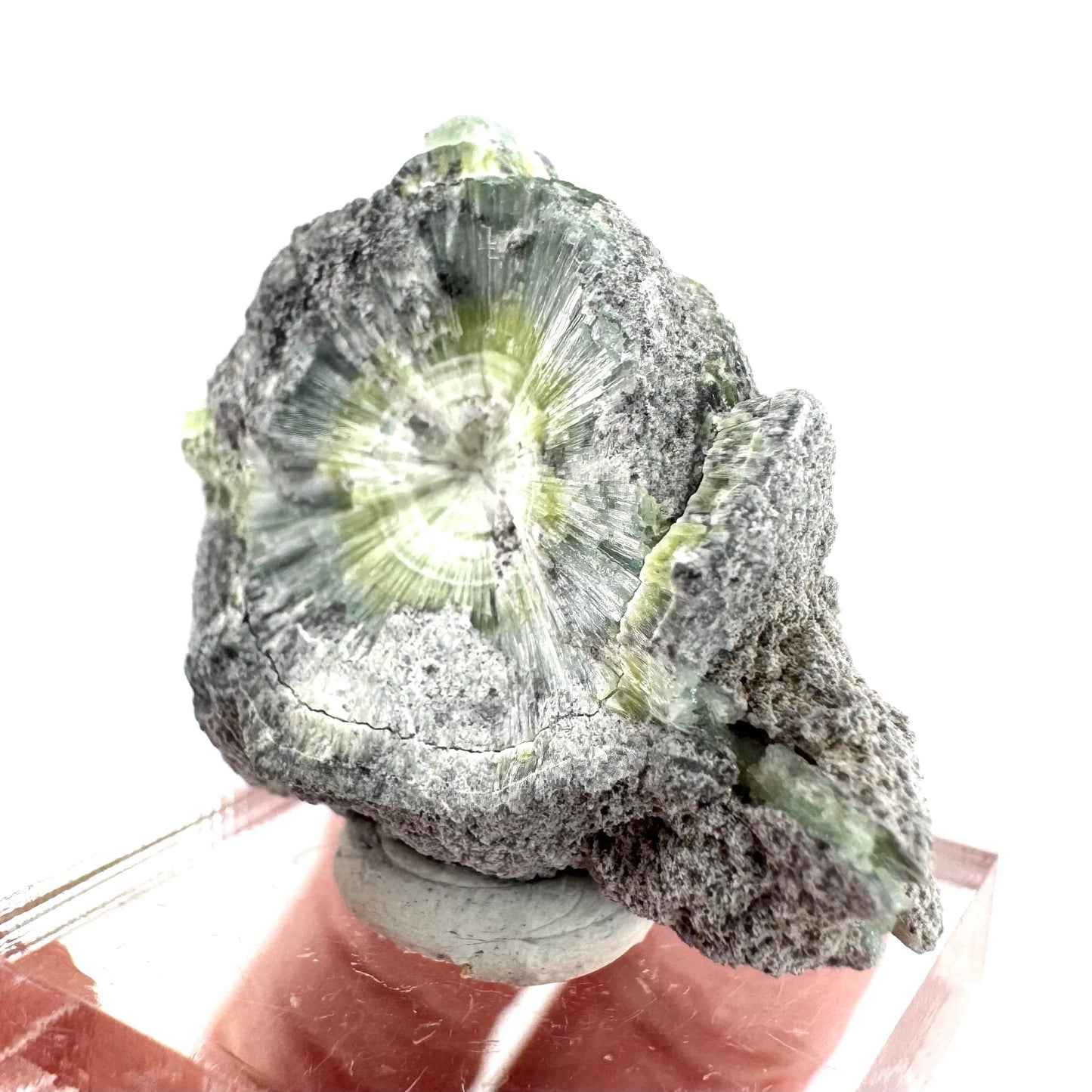 Wavellite (Arkansas, USA) | green crystal cluster, mineral specimen
