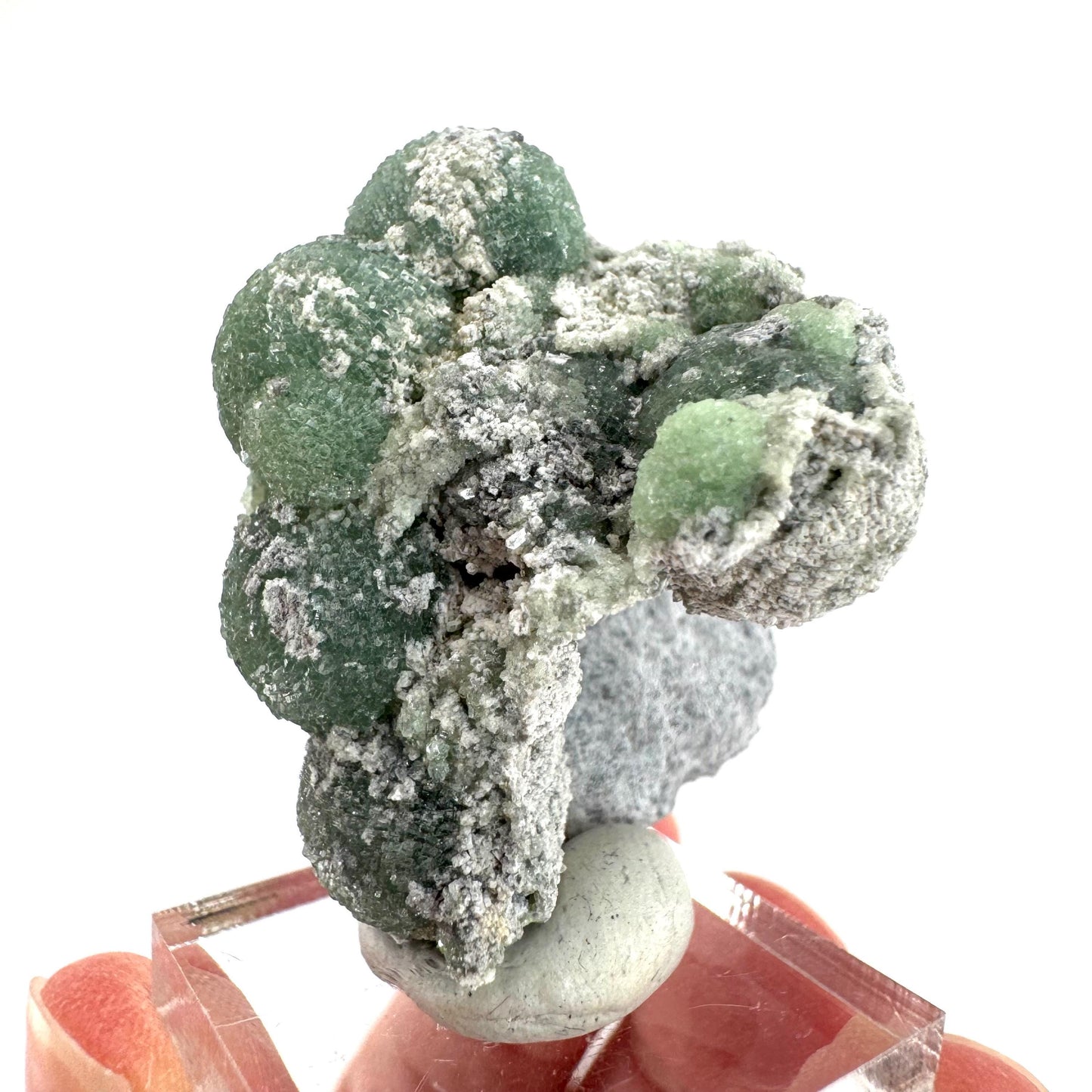 Wavellite (Arkansas, USA) | green crystal cluster, mineral specimen