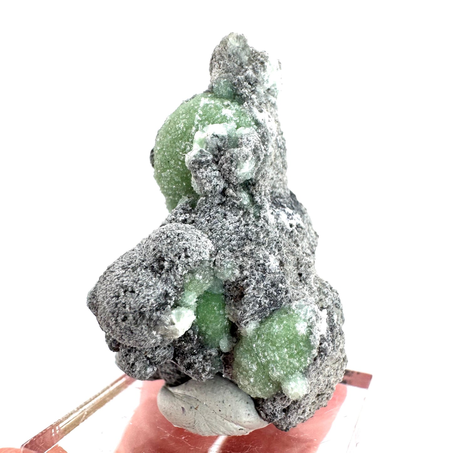 Wavellite (Arkansas, USA) | green crystal cluster, mineral specimen
