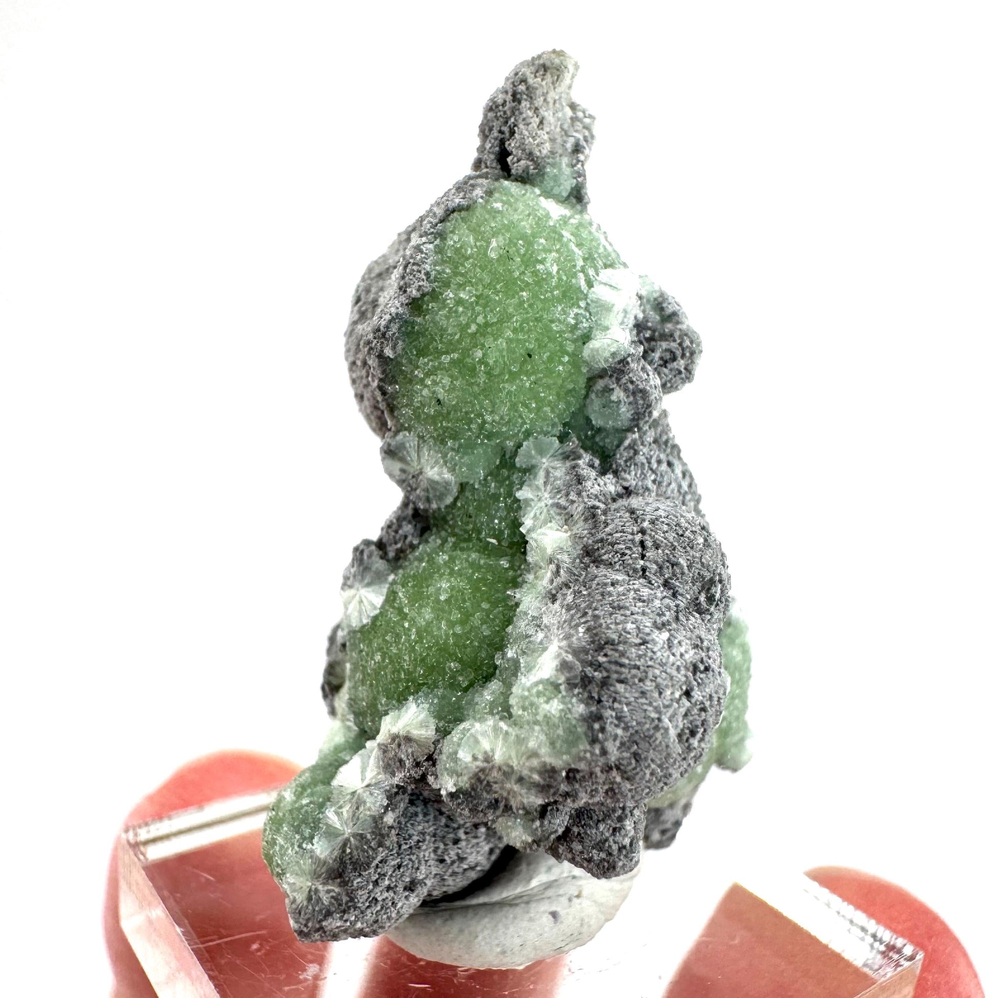 Wavellite (Arkansas, USA) | green crystal cluster, mineral specimen