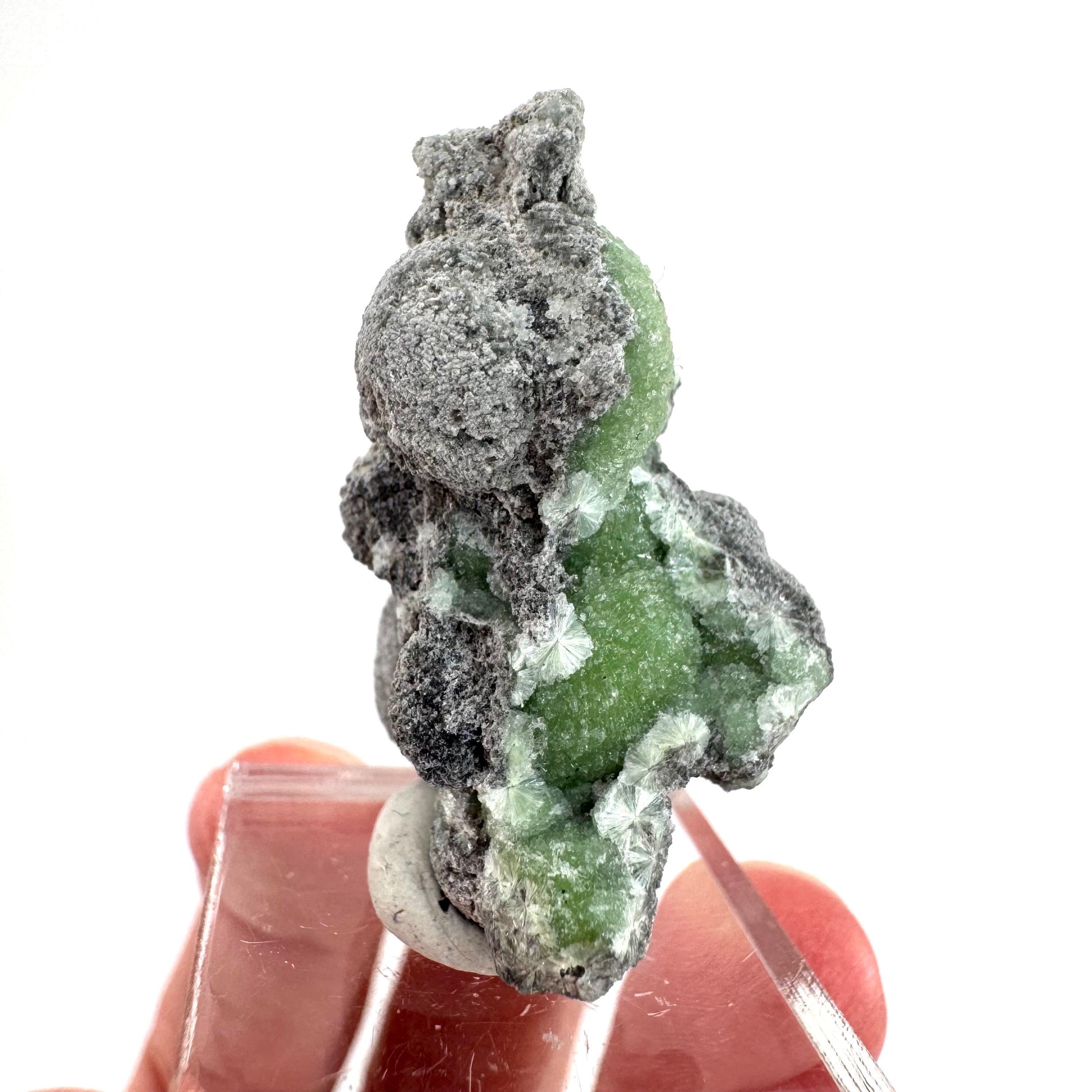 Wavellite (Arkansas, USA) | green crystal cluster, mineral specimen