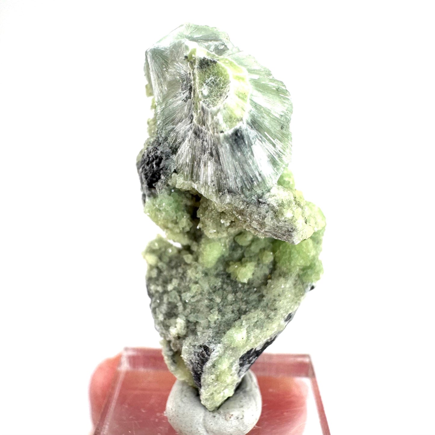 Wavellite (Arkansas, USA) | green crystal cluster, mineral specimen