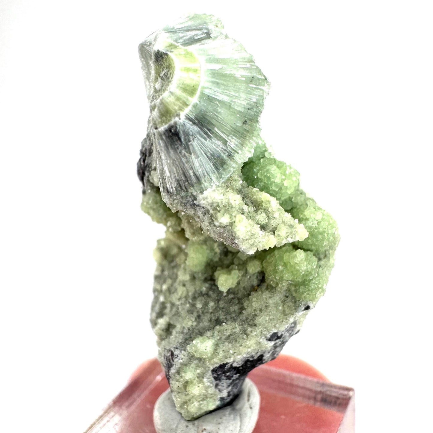 Wavellite (Arkansas, USA) | green crystal cluster, mineral specimen