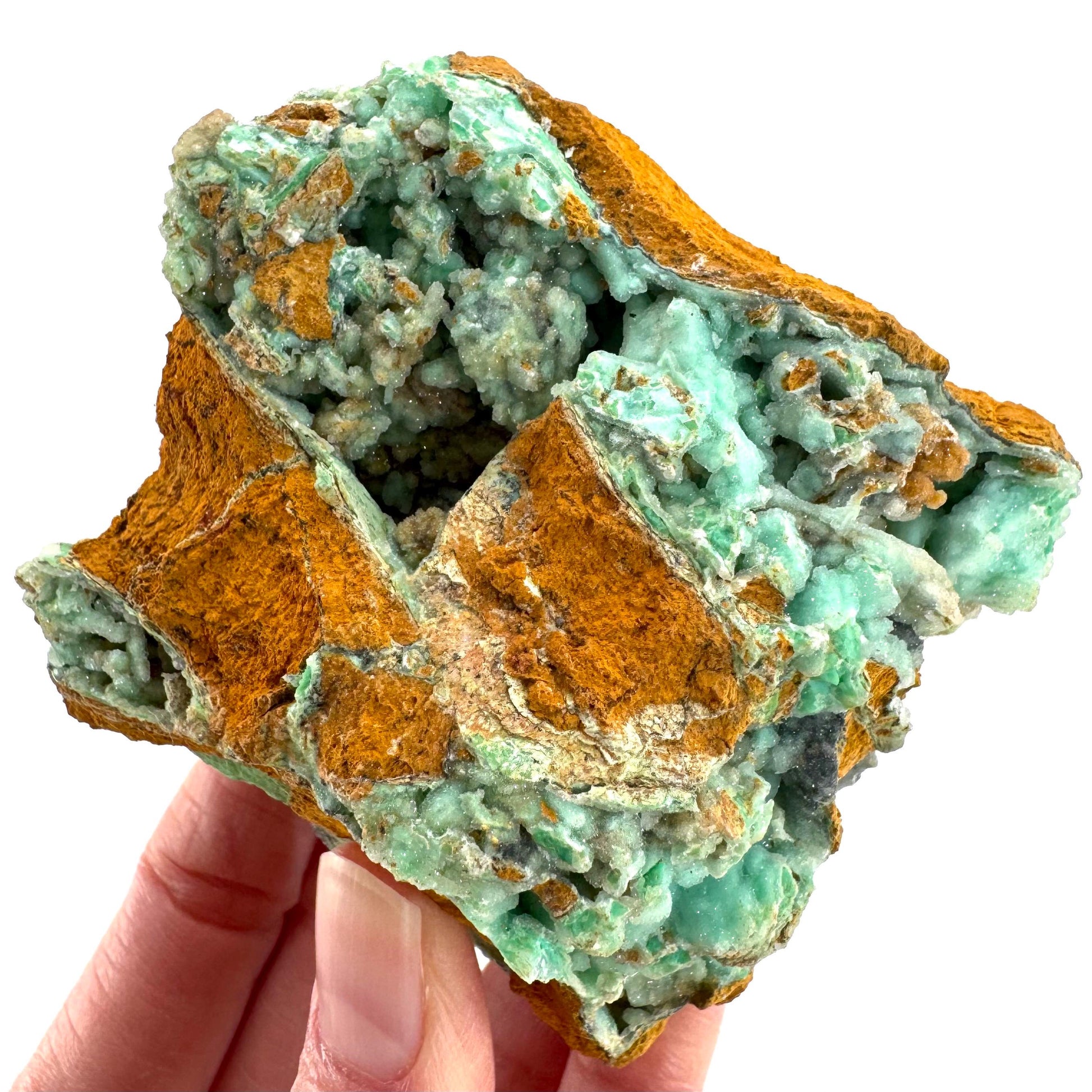 Mint Chrysoprase | Druzy Crystal, mineral specimen from Indonesia