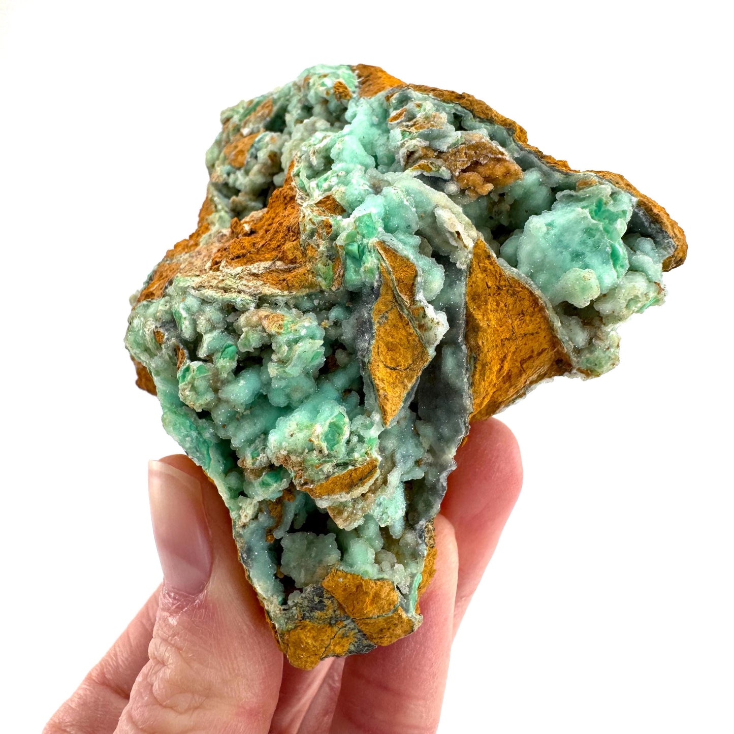 Mint Chrysoprase | Druzy Crystal, mineral specimen from Indonesia