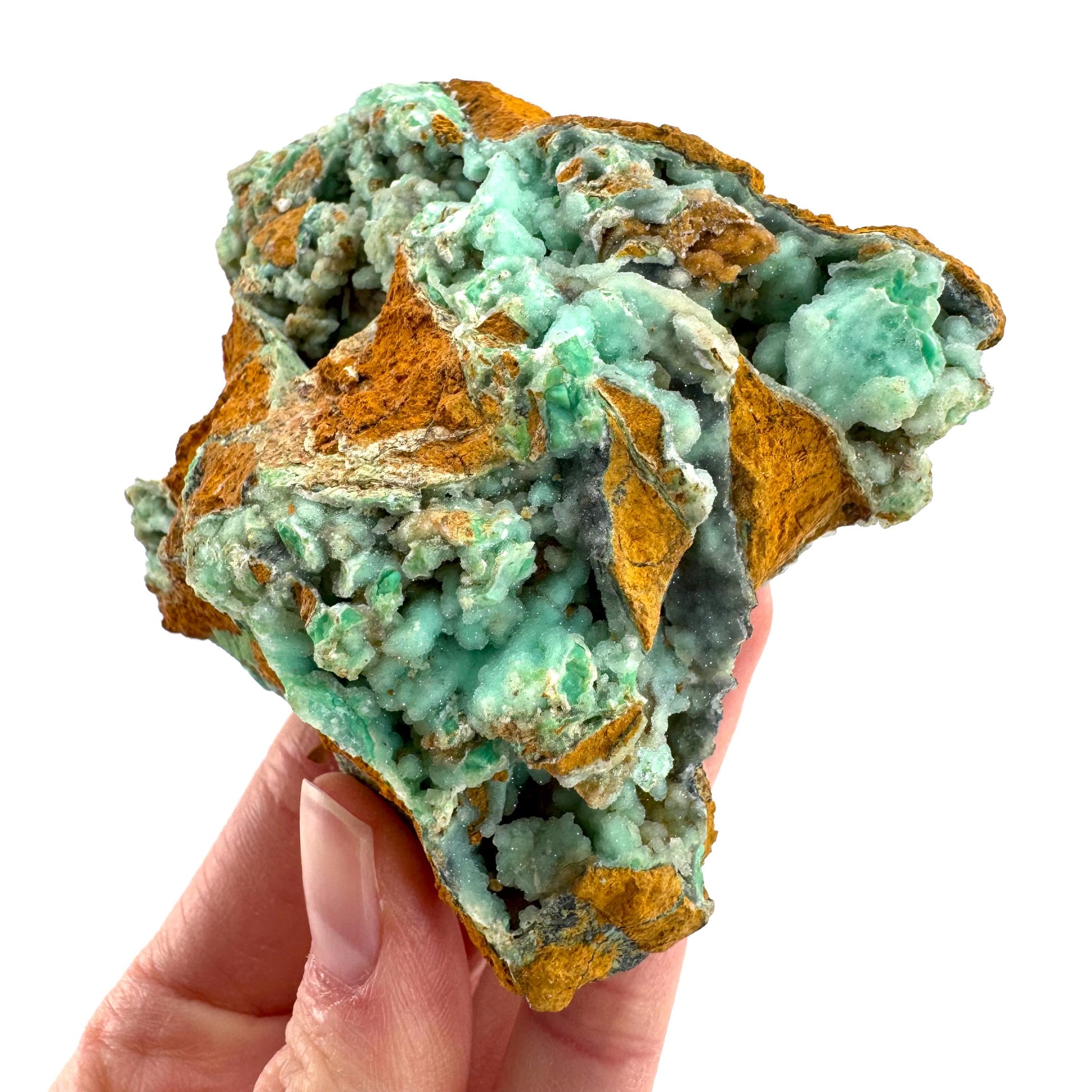 Mint Chrysoprase | Druzy Crystal, mineral specimen from Indonesia
