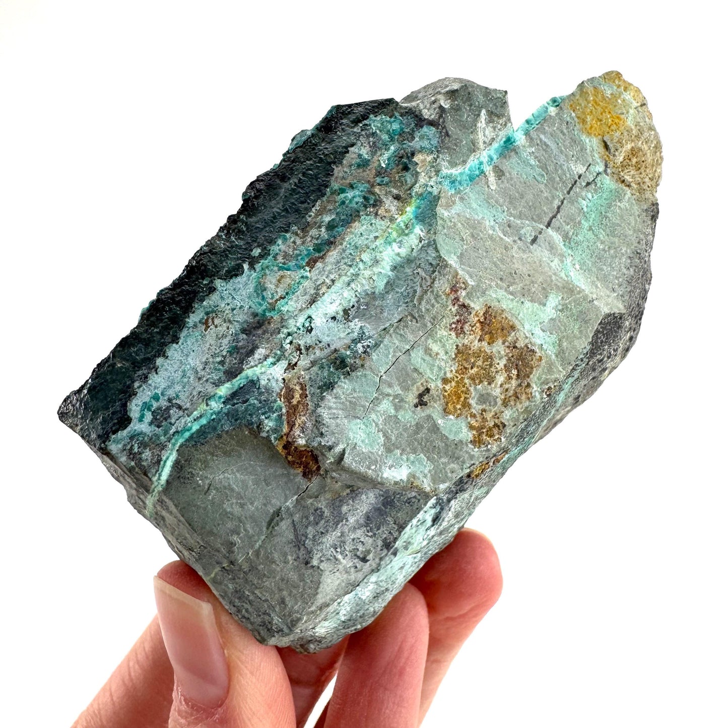 Silica Chrysocolla | natural blue crystal, mineral specimen from DR Congo