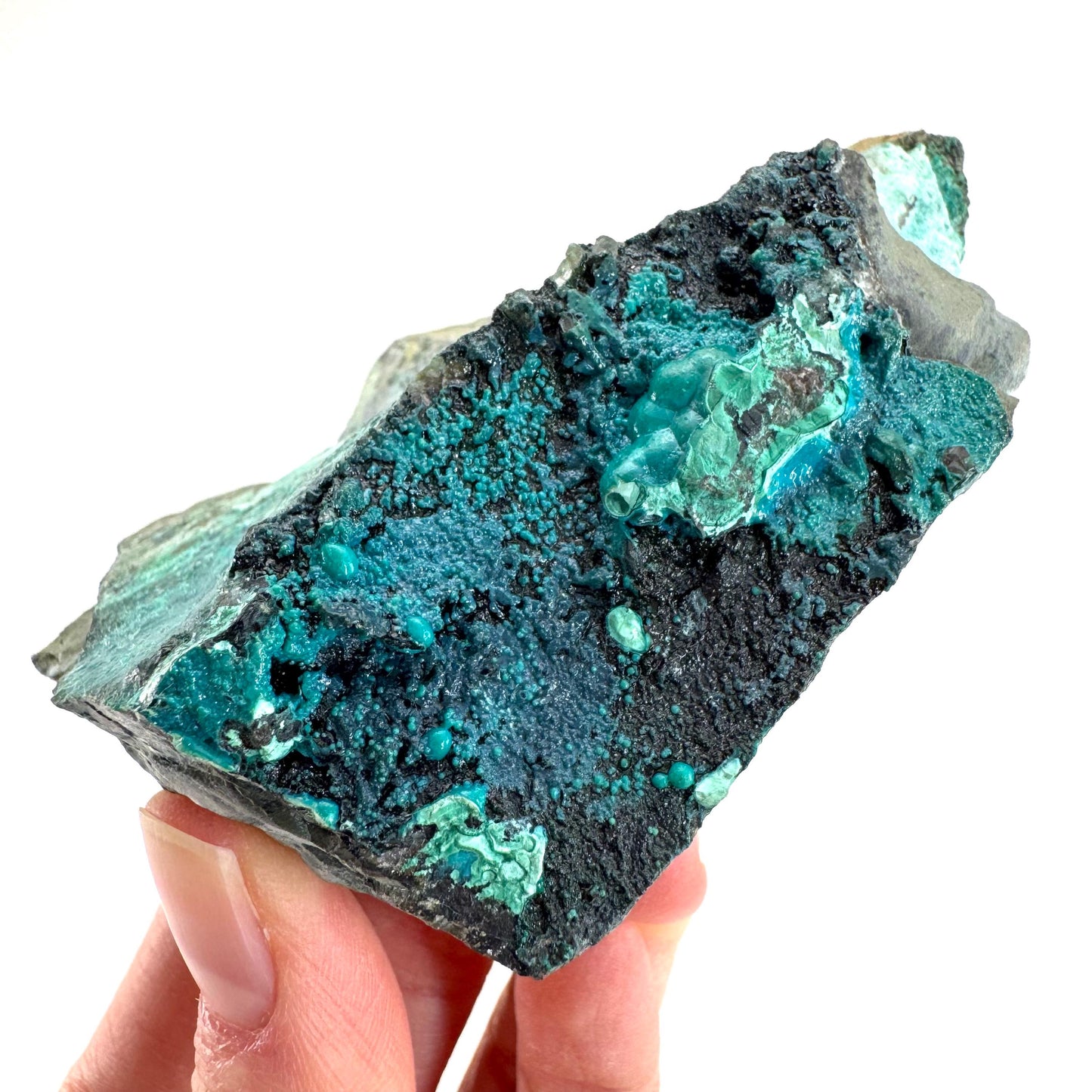Silica Chrysocolla | natural blue crystal, mineral specimen from DR Congo