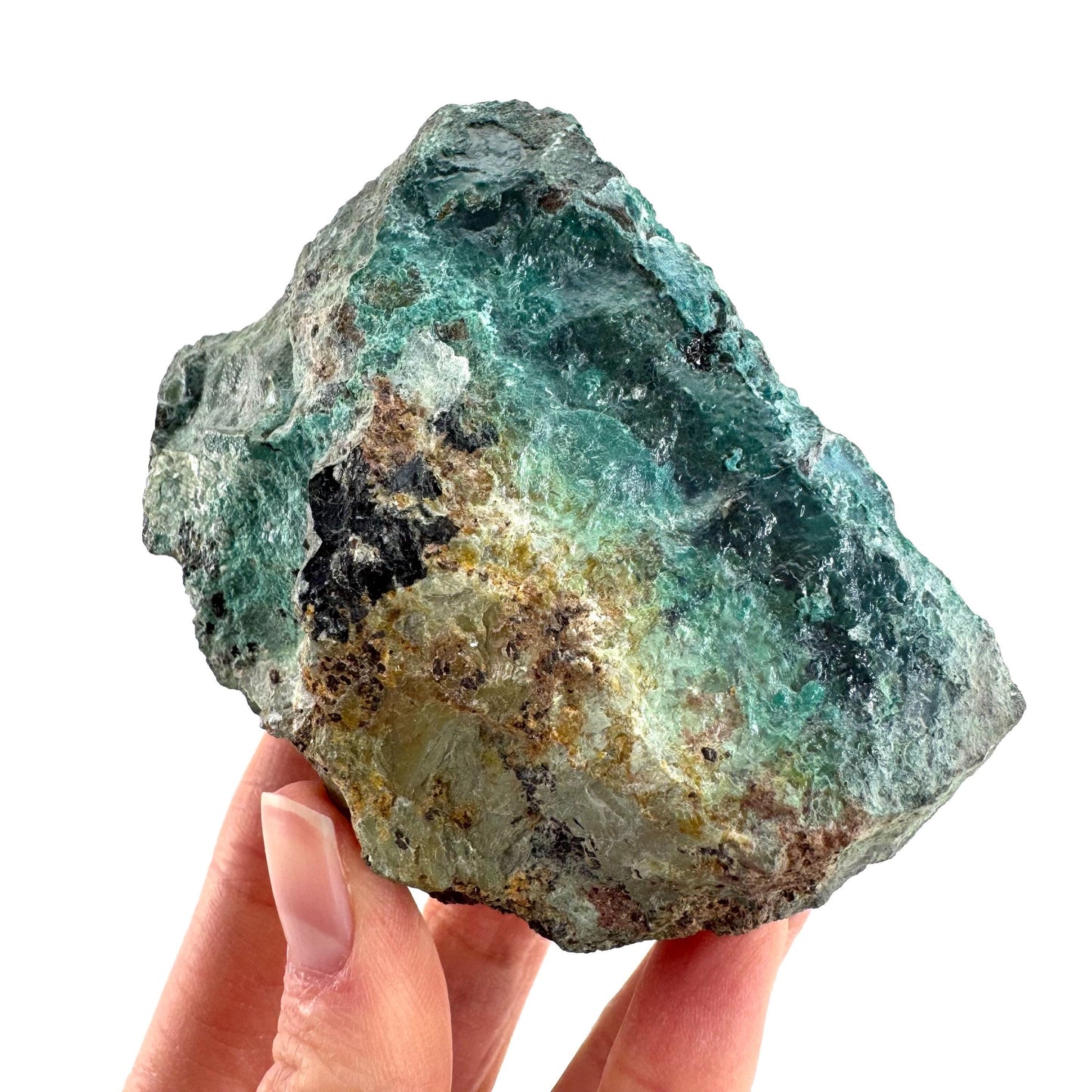 Silica Chrysocolla | natural blue crystal, mineral specimen from DR Congo