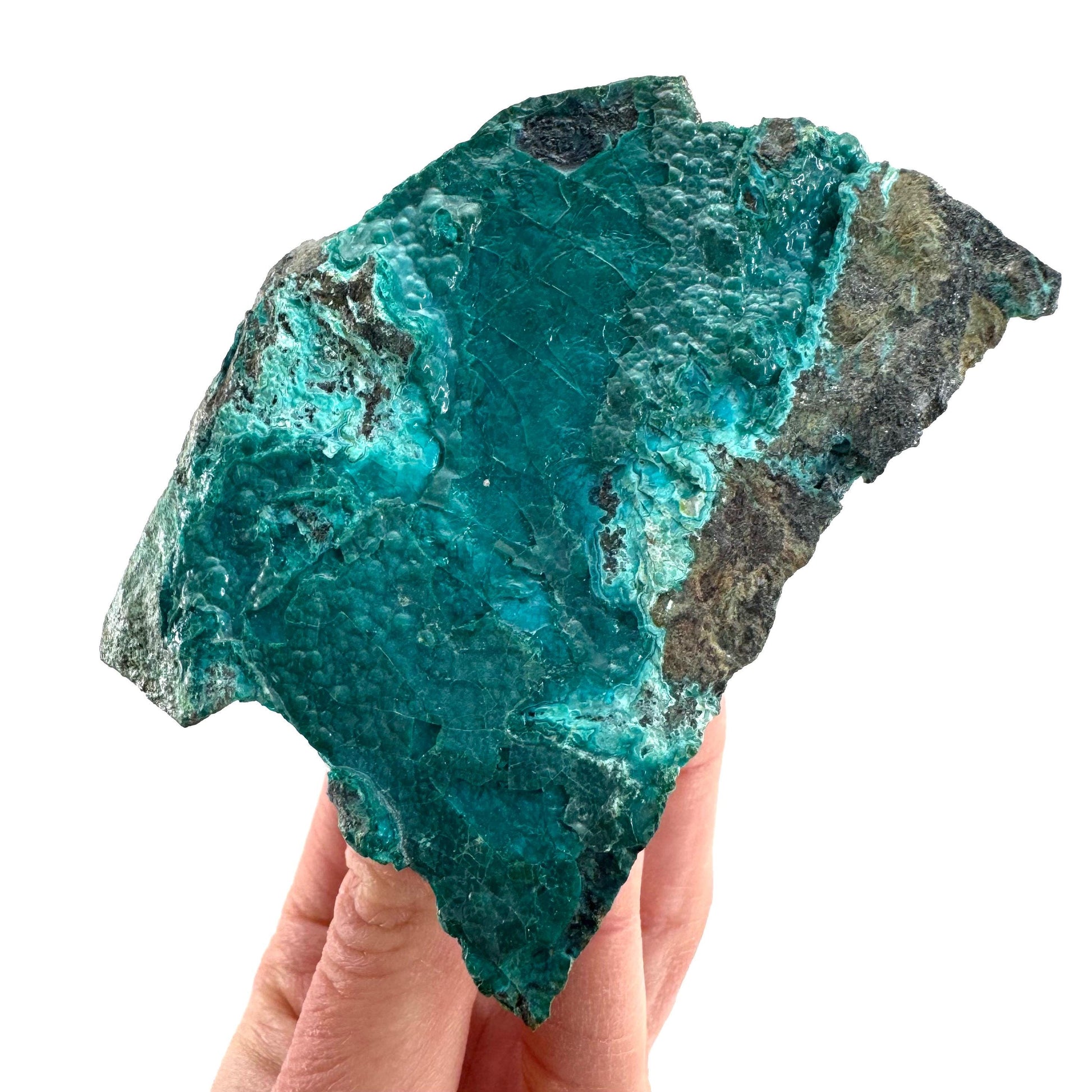 Silica Chrysocolla | natural blue crystal, mineral specimen from DR Congo