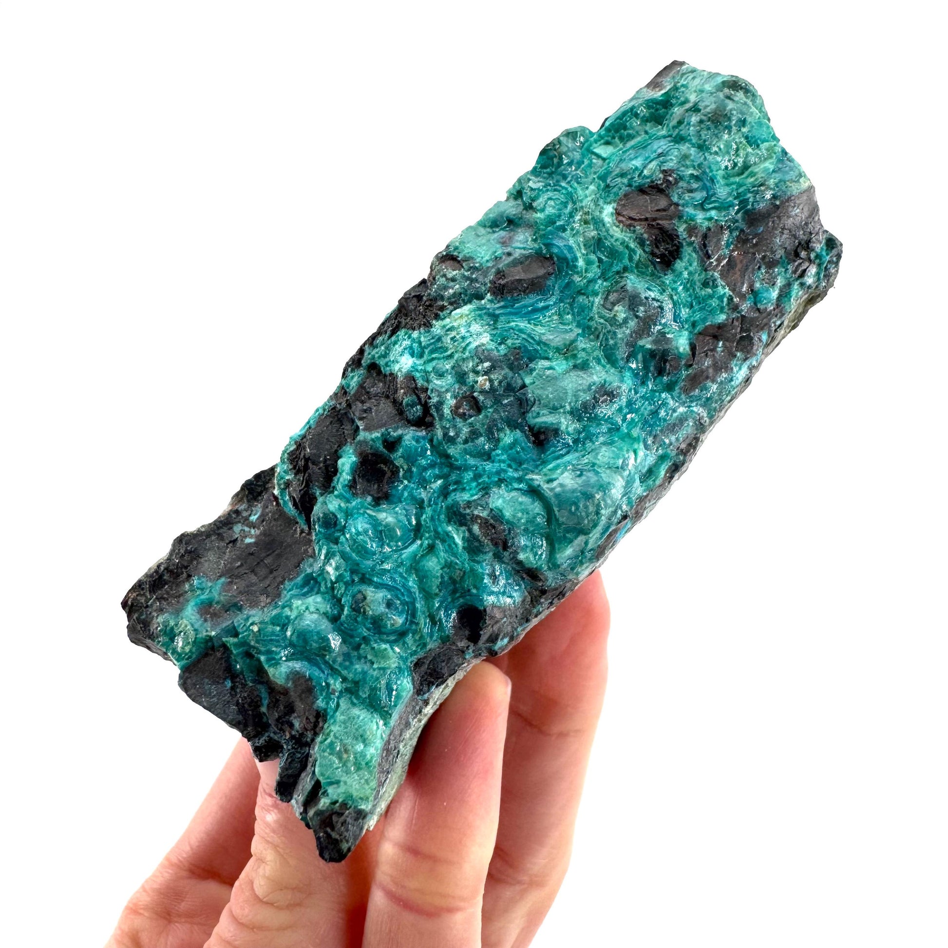 Silica Chrysocolla | natural blue crystal, mineral specimen from DR Congo