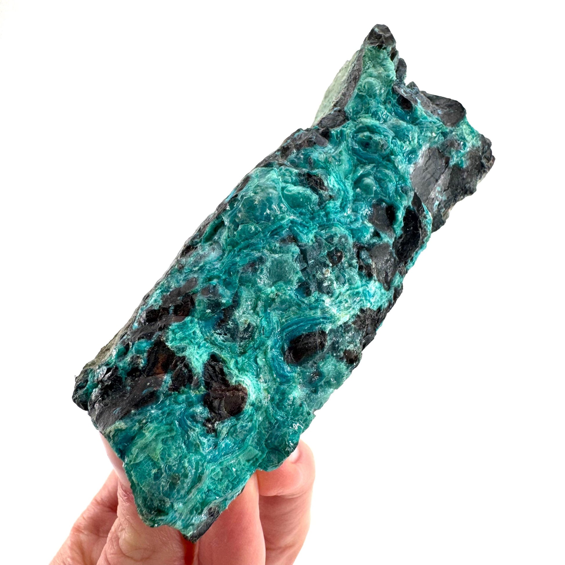 Silica Chrysocolla | natural blue crystal, mineral specimen from DR Congo