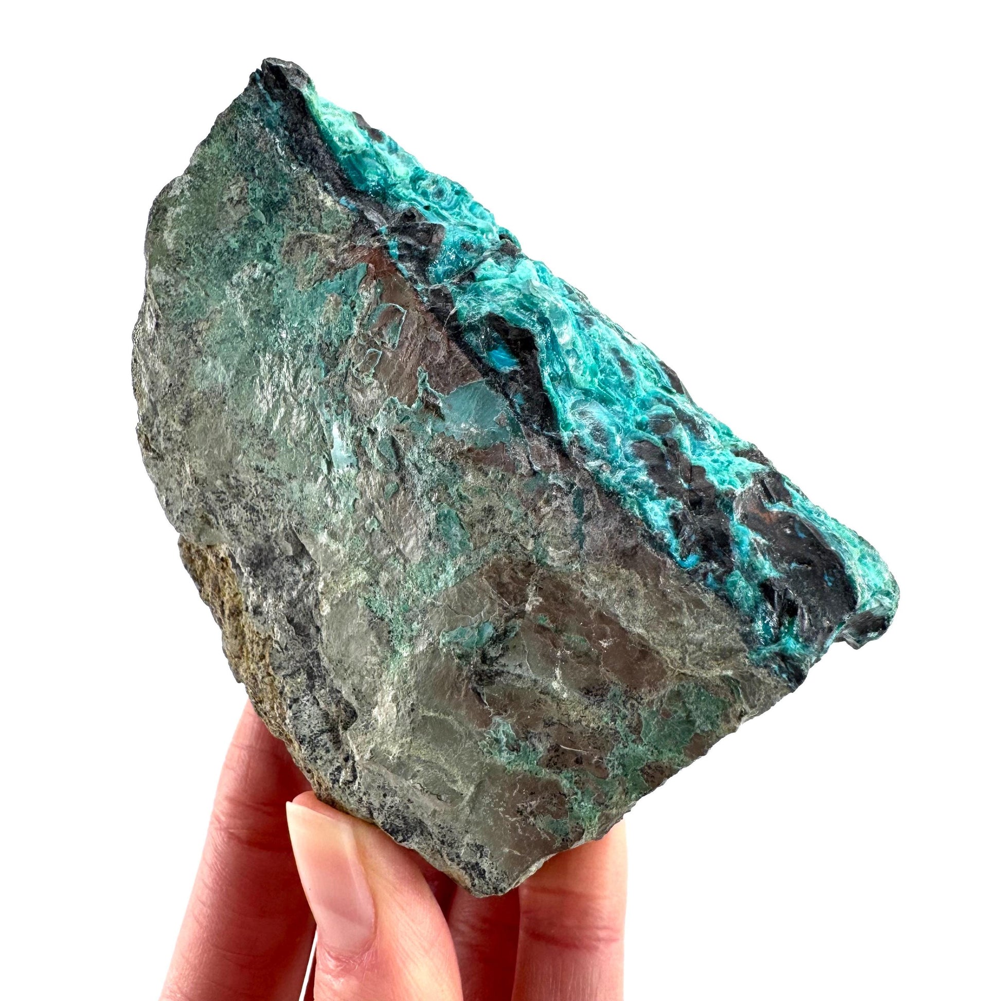 Silica Chrysocolla | natural blue crystal, mineral specimen from DR Congo