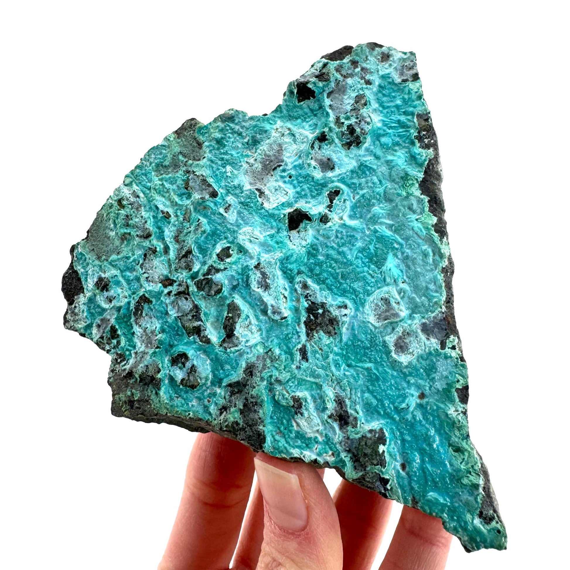 Silica Chrysocolla | natural blue crystal, mineral specimen from DR Congo