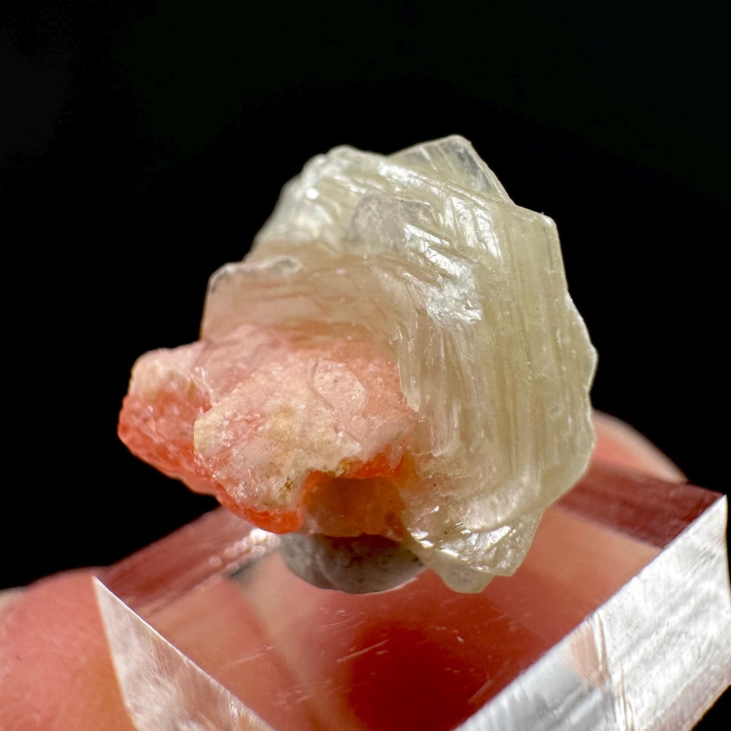 Rhodochrosite w/ Muscovite | pink crystal, mineral specimen from Pakistan
