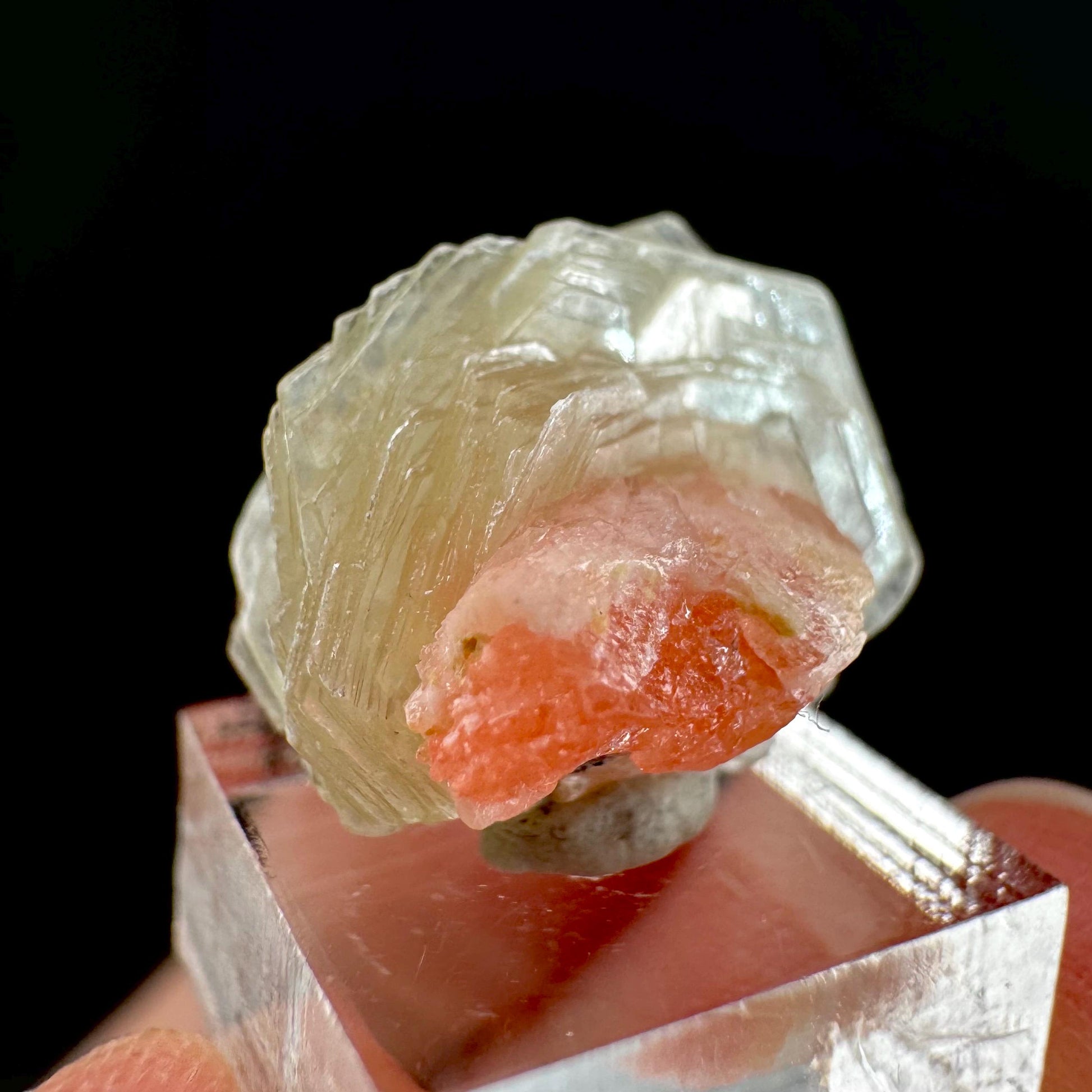 Rhodochrosite w/ Muscovite | pink crystal, mineral specimen from Pakistan
