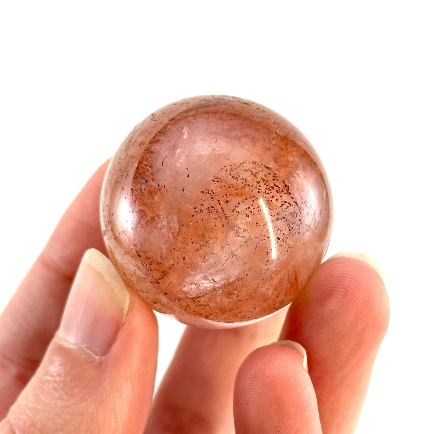 Fire quartz sphere, red fire quartz sphere, crystal ball, crystal sphere, fire quartz sphere