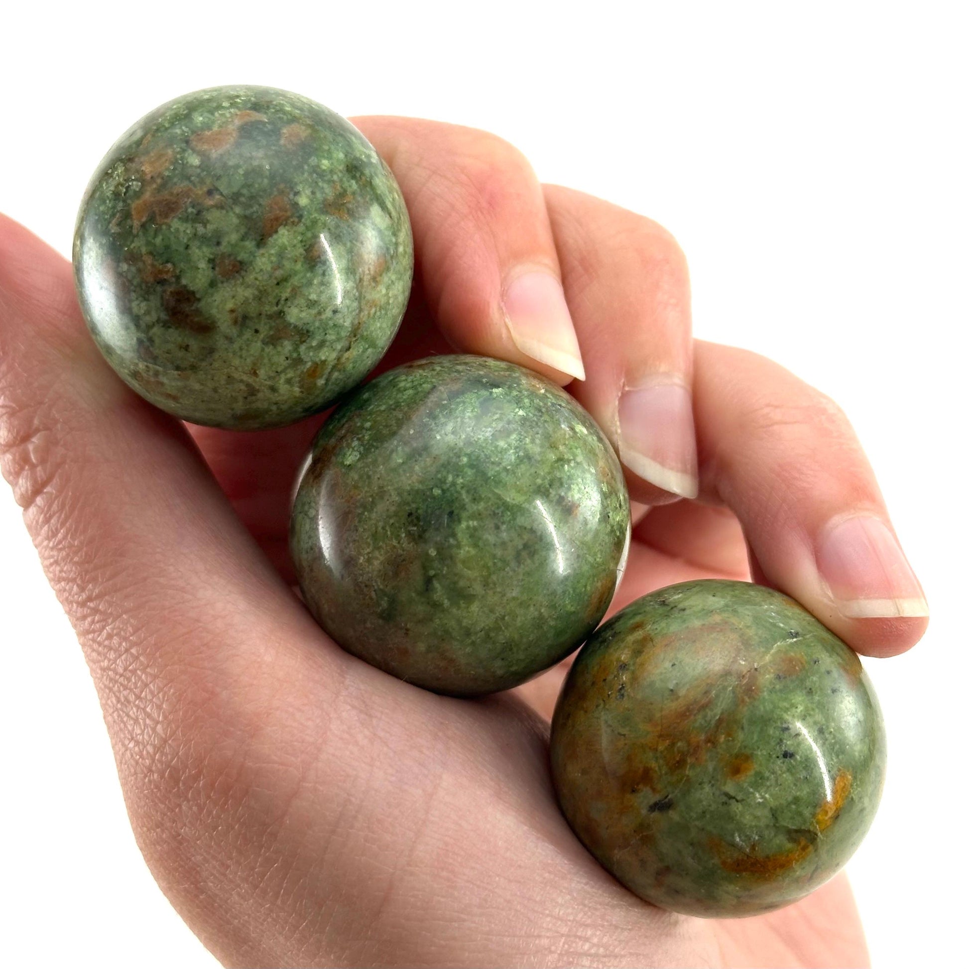 Chrysoprase Sphere | Polished Green Crystal Ball (Heart Chakra)