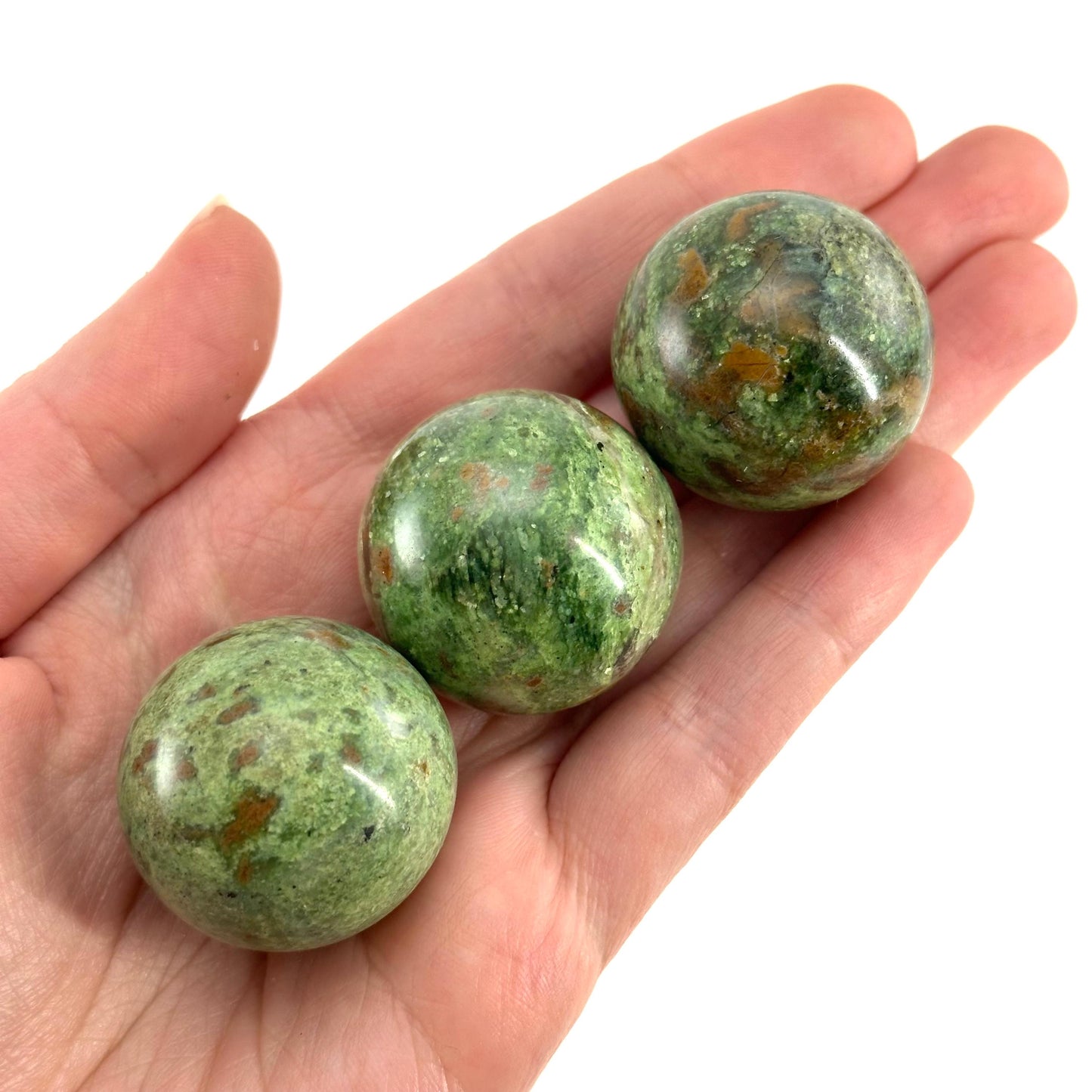 Chrysoprase Sphere | Polished Green Crystal Ball (Heart Chakra)