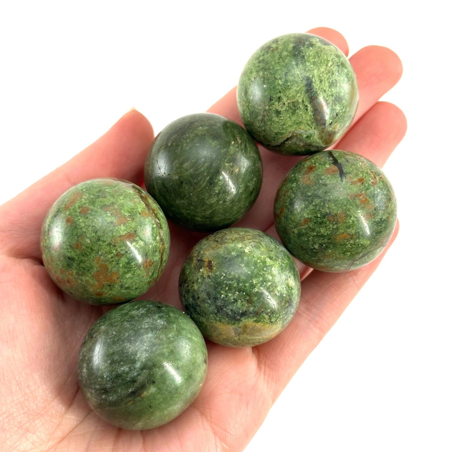 Chrysoprase Sphere | Polished Green Crystal Ball (Heart Chakra)