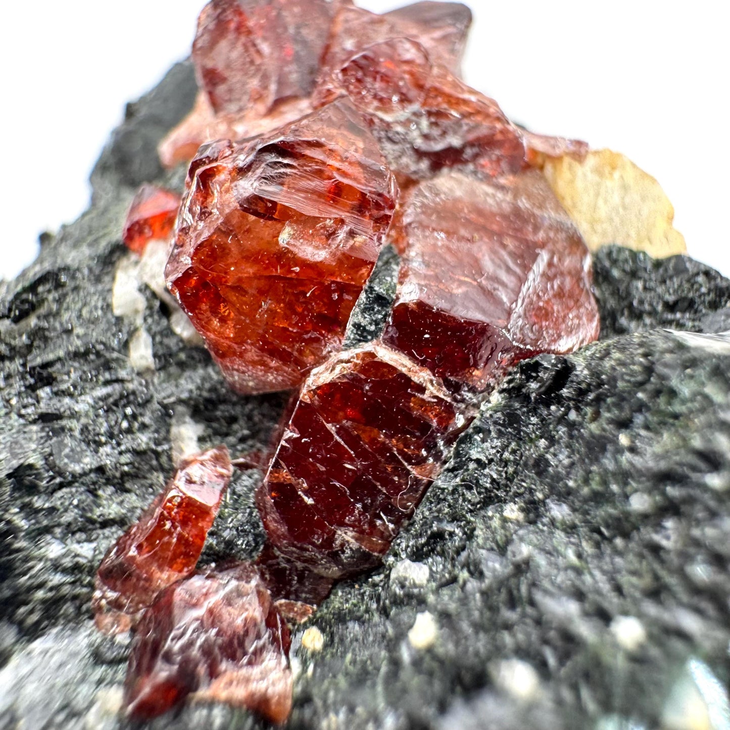 Red Zircon on Matrix | natural red crystal, mineral specimen from Pakistan