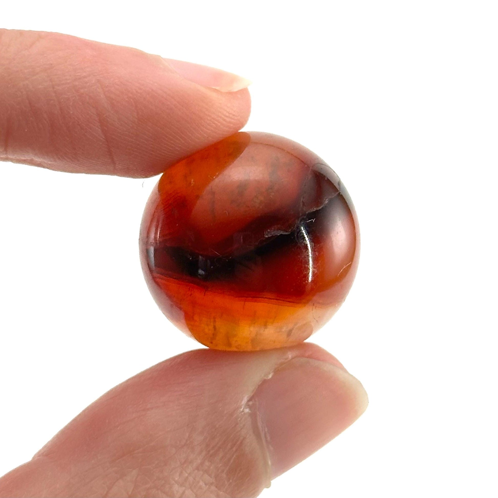Carnelian Sphere | Red-Orange Polished Crystal Ball (Sacral Chakra)