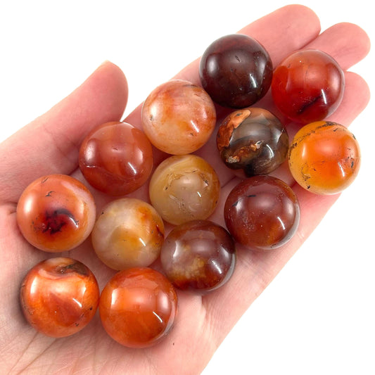 Carnelian Sphere | Red-Orange Polished Crystal Ball (Sacral Chakra)